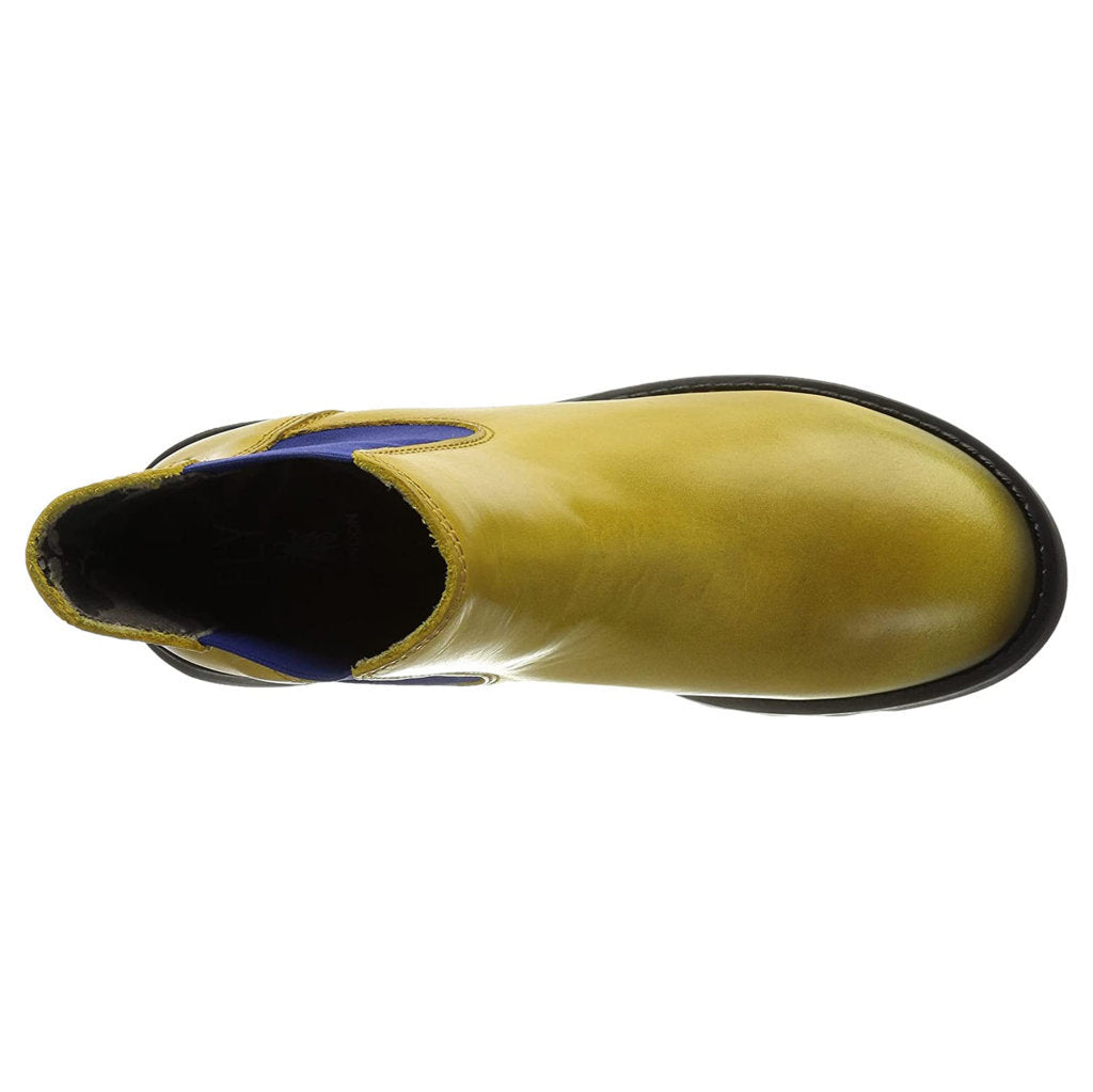 Fly London SALV Rug Leather Womens Boots#color_mustard blue elastic