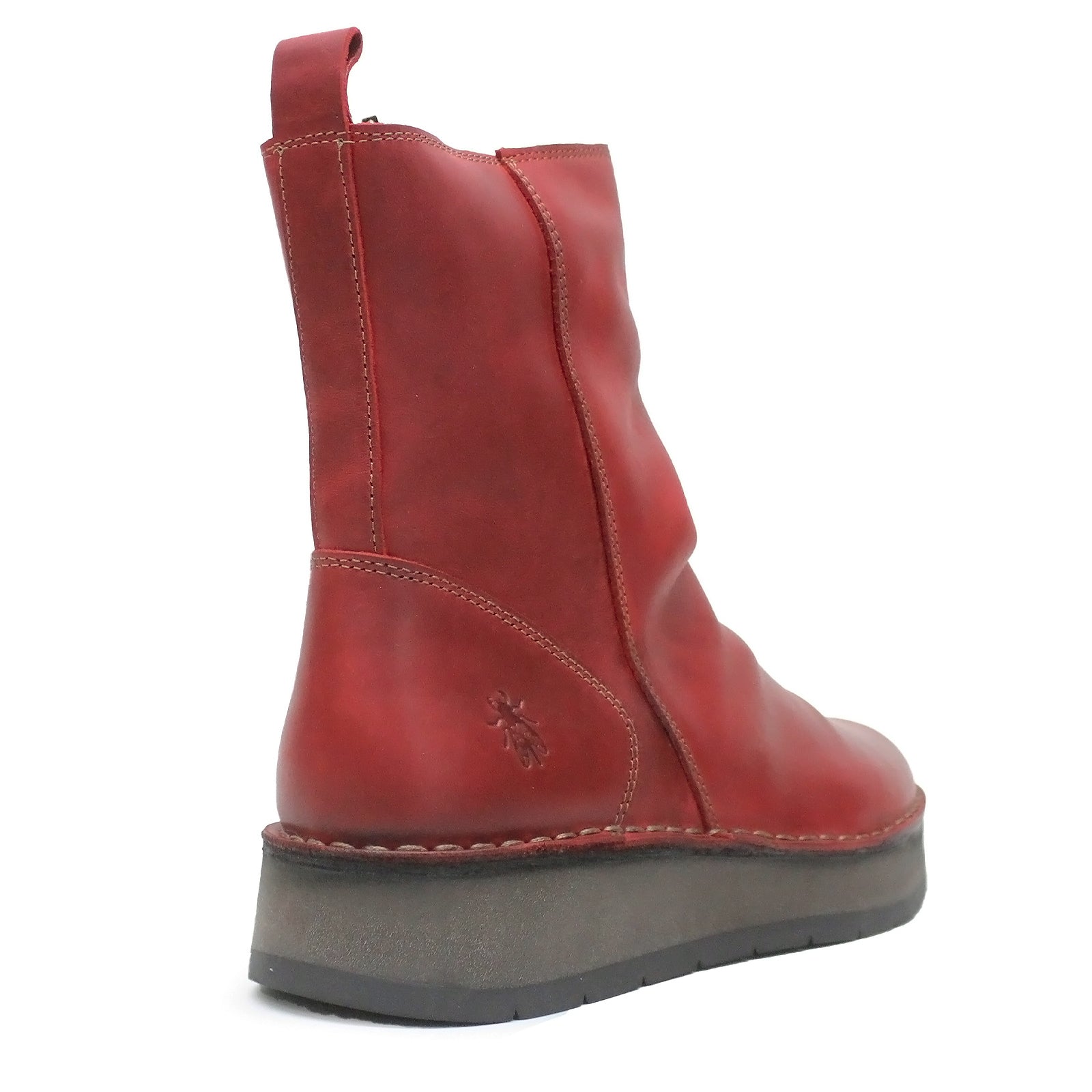 Fly London SARL069FLY Rug Leather Womens Boots#color_red
