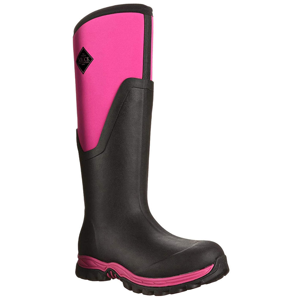 Muck Arctic Sport II Tall Synthetic Textile Womens Boots#color_black pink