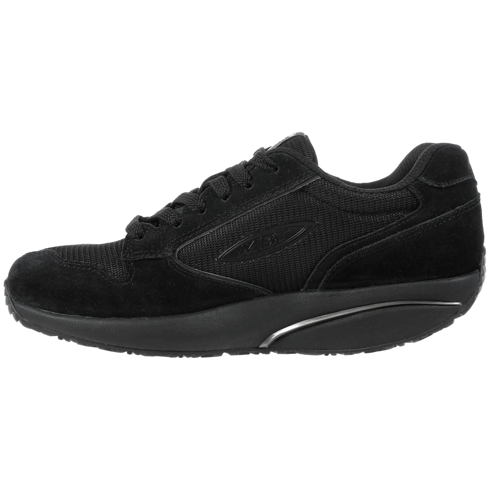 MBT MBT 1997 Classic Suede Textile Mens Trainers#color_black
