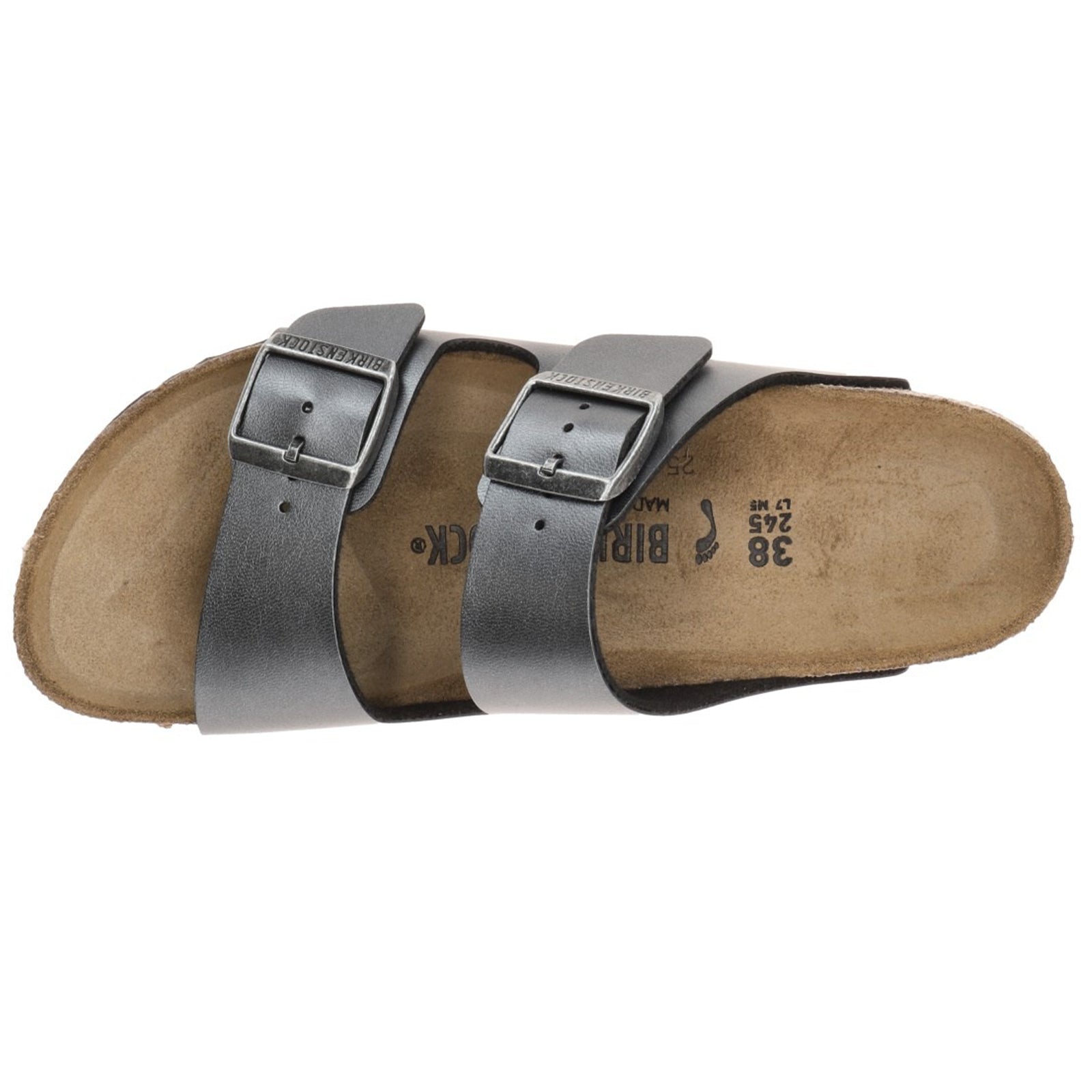 Birkenstock Arizona BS Birko-Flor Unisex Sandals#color_metallic black