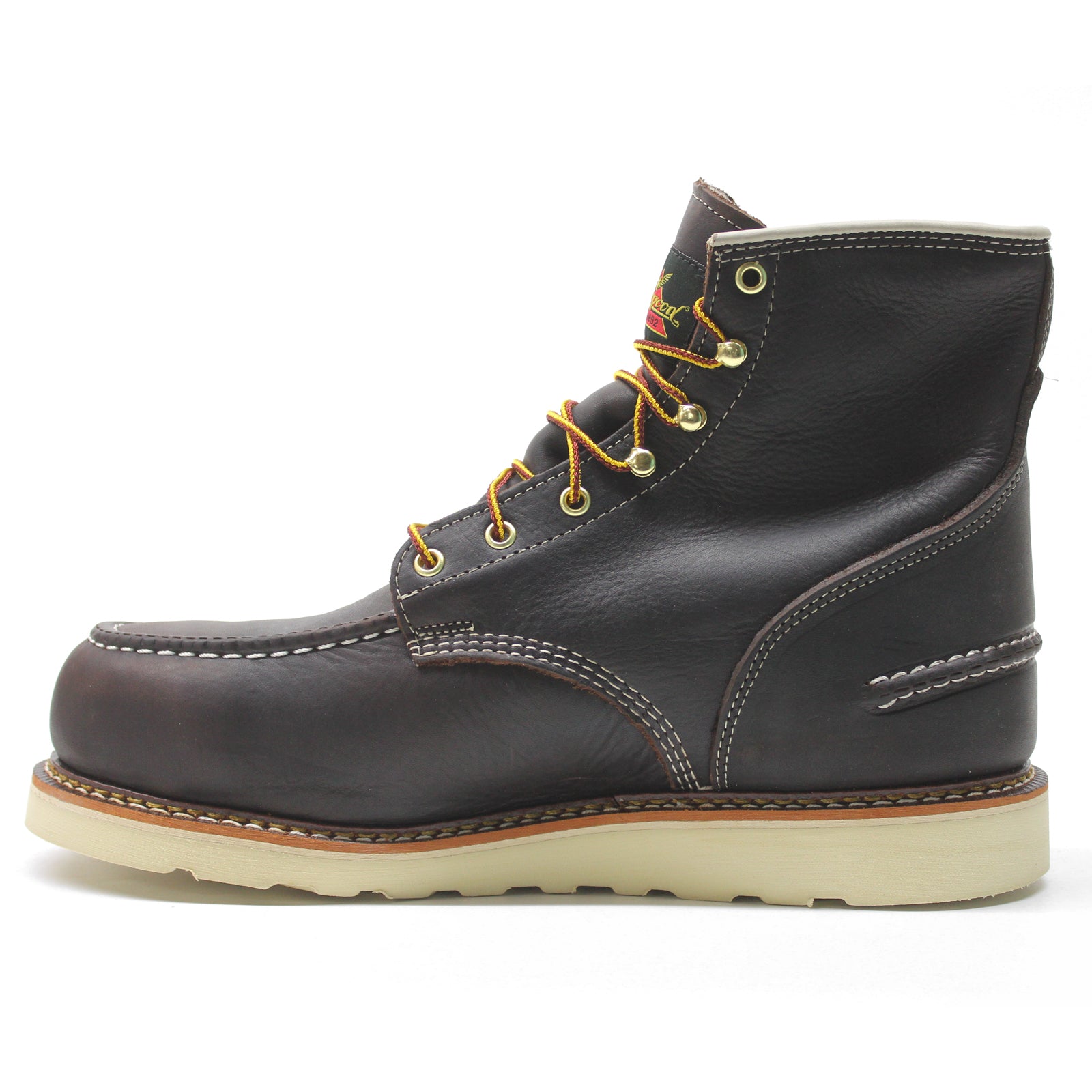 Thorogood 6" Moc Toe WP Non Safety 814-3600D Leather Mens Boots - Dark Brown - 44#color_dark brown