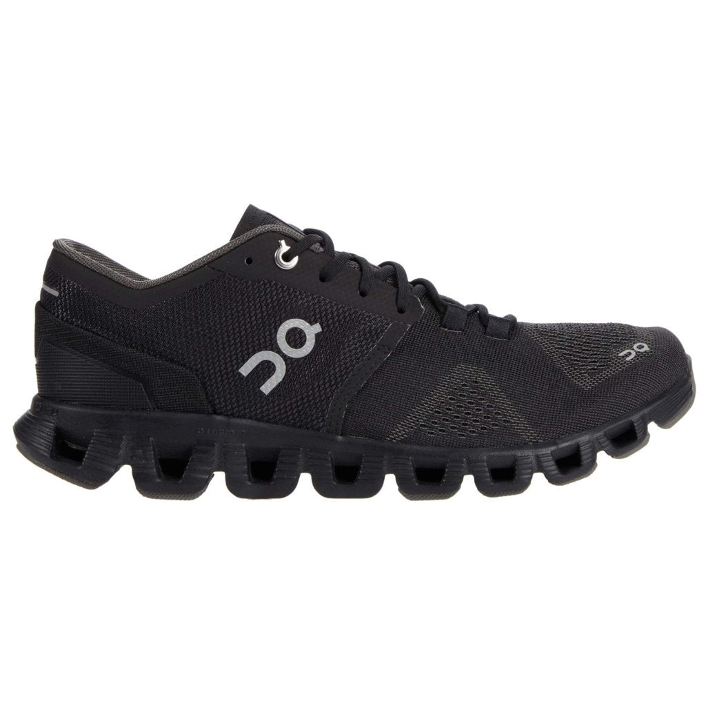 On Running Cloud X Textile Women's Low-Top Sneakers#color_black asphalt