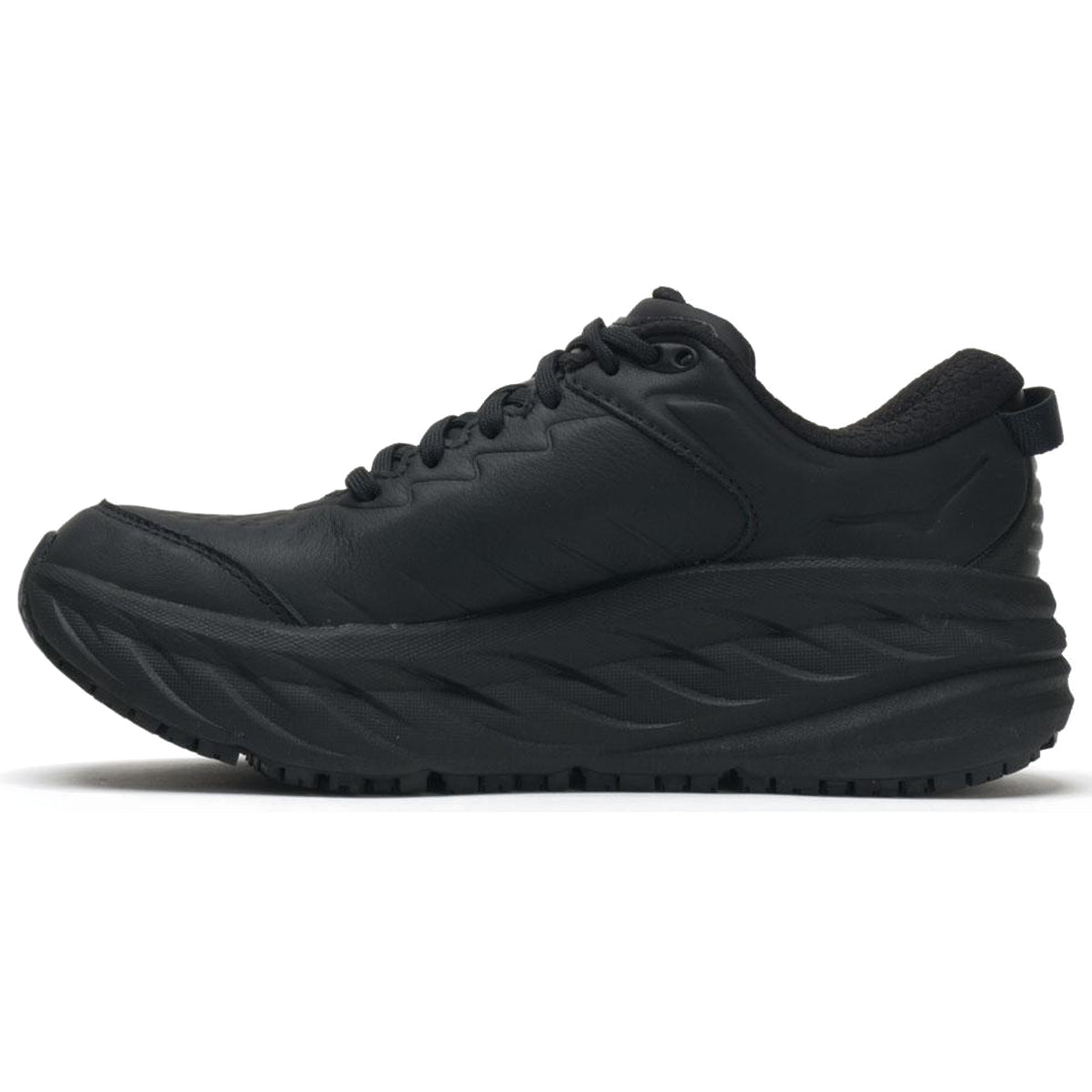 Hoka Bondi SR Leather Mens Trainers#color_black