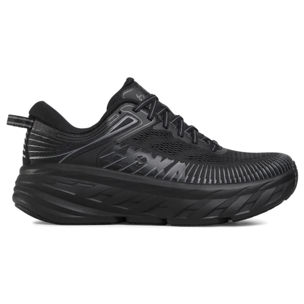 Hoka One One Bondi 7 Mesh Men's Low-Top Road Running Sneakers#color_black
