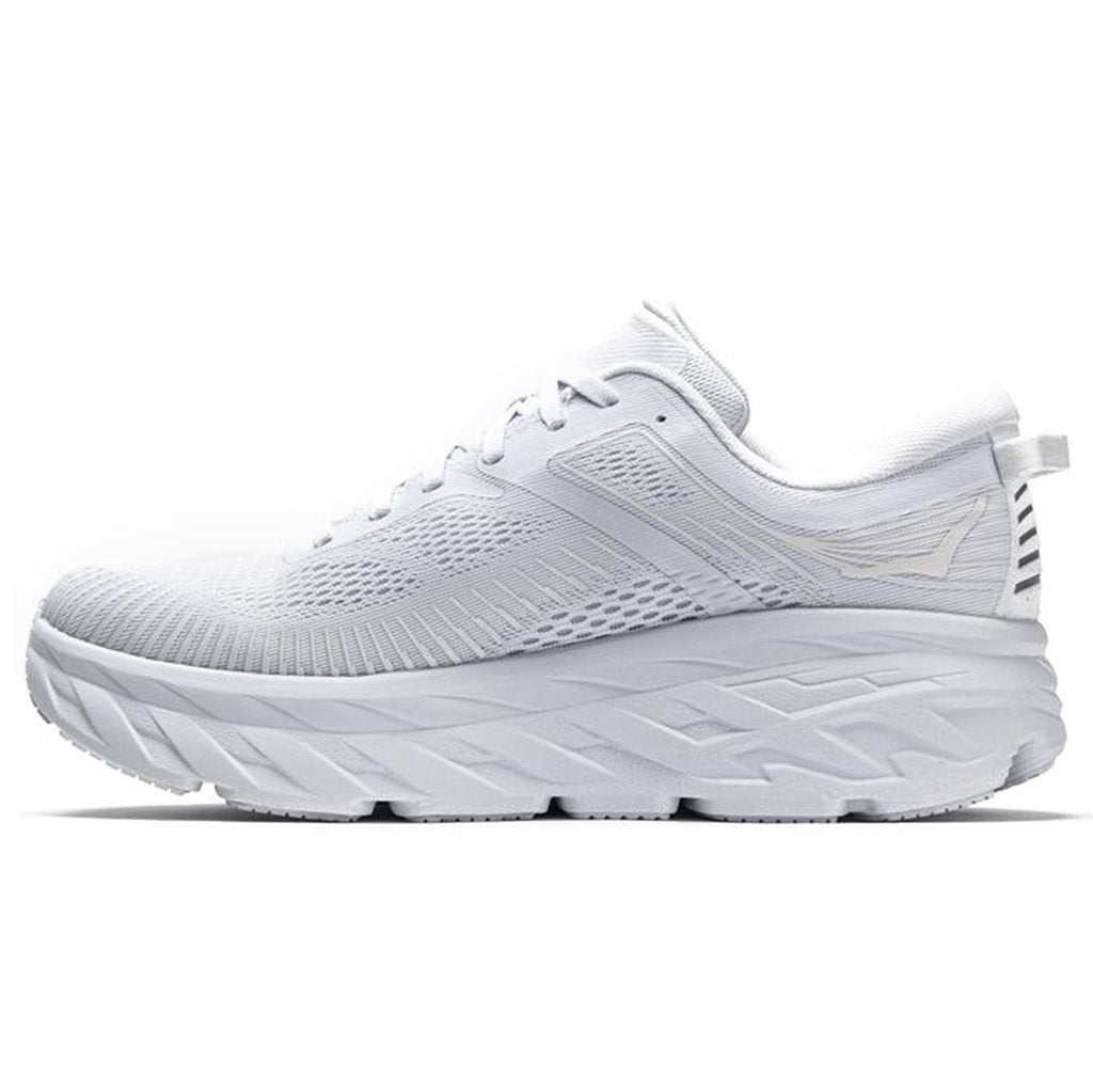 Hoka One One Bondi 7 Mesh Men's Low-Top Road Running Sneakers#color_white