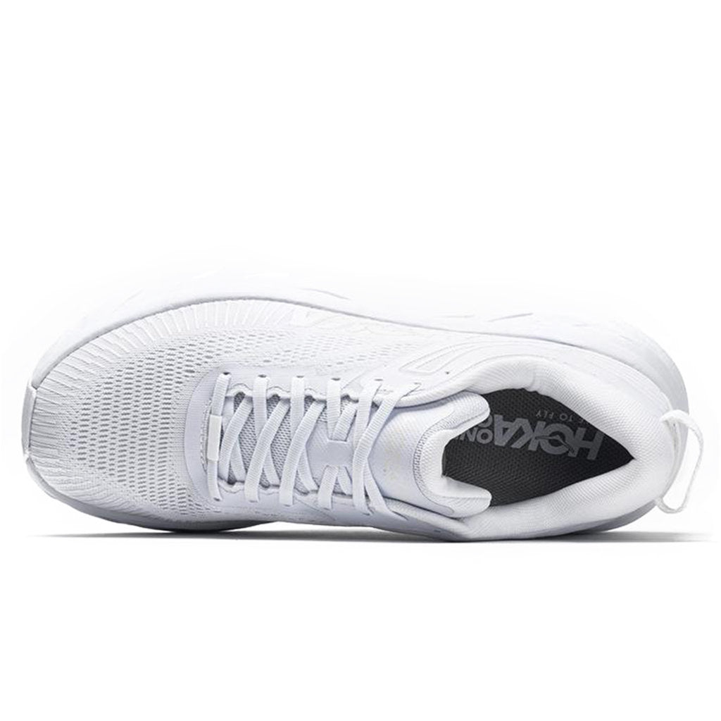 Hoka One One Bondi 7 Mesh Men's Low-Top Road Running Sneakers#color_white