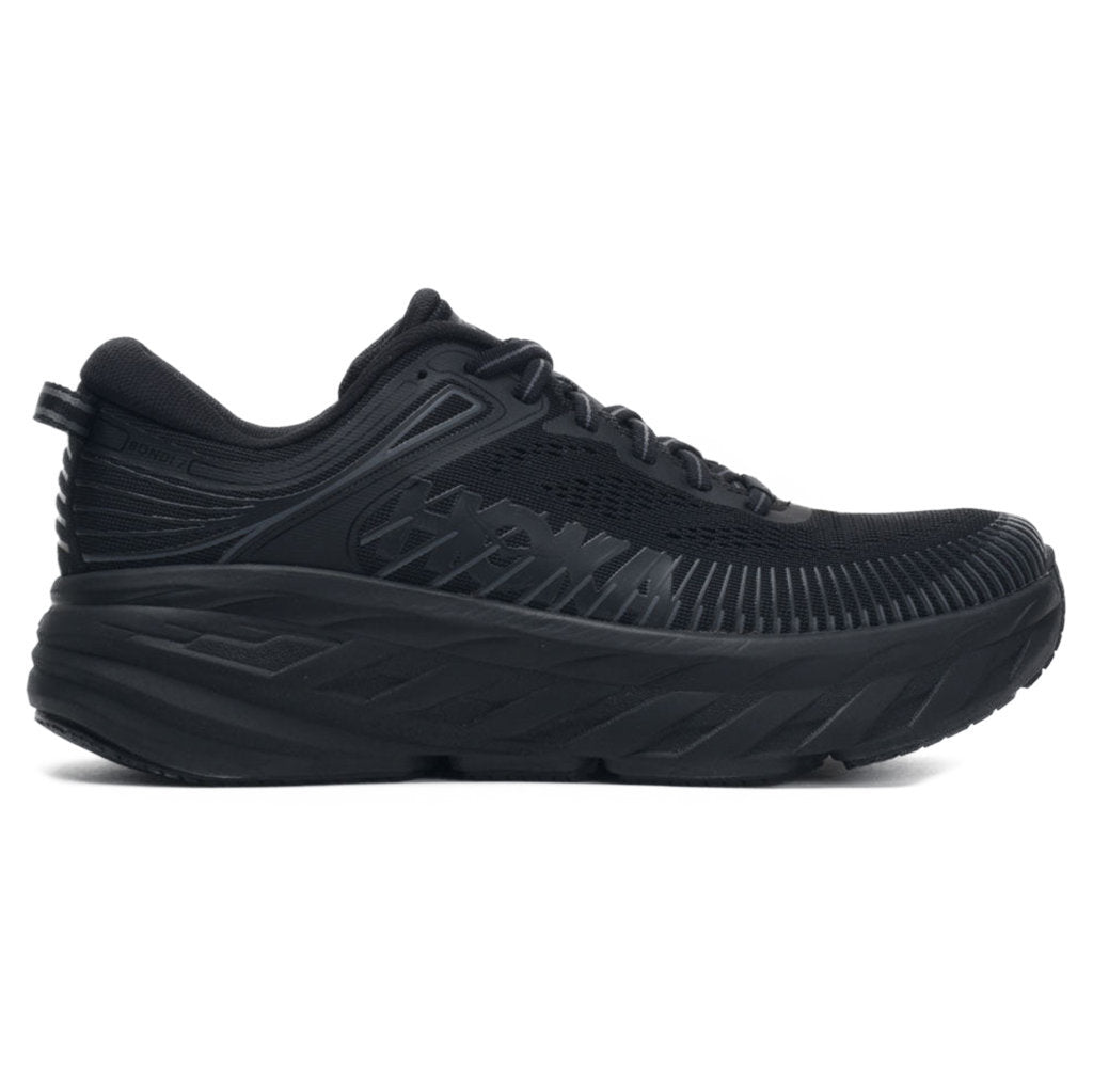 Hoka One One Bondi 7 Mesh Men's Low-Top Road Running Sneakers#color_black black