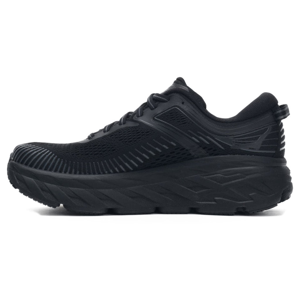 Hoka One One Bondi 7 Mesh Men's Low-Top Road Running Sneakers#color_black black