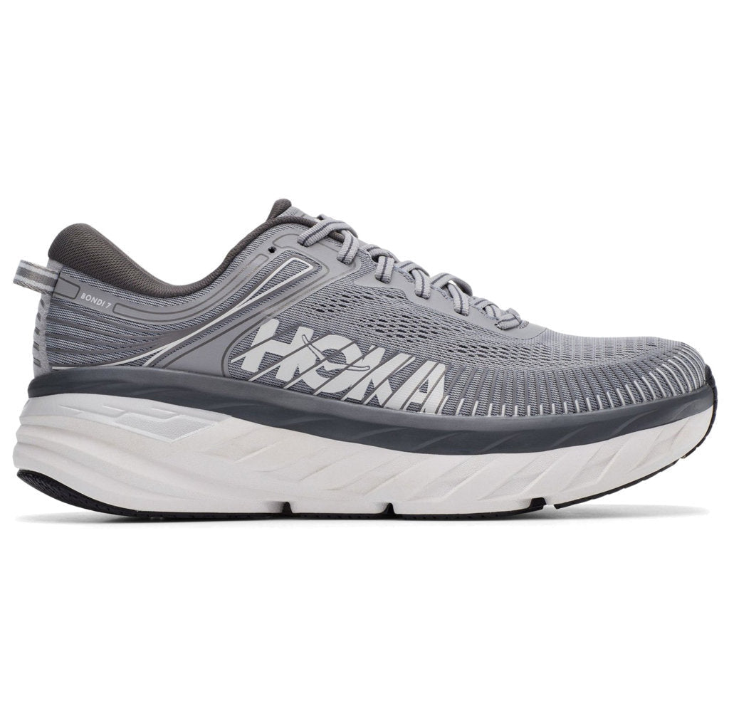 Hoka One One Bondi 7 Mesh Men's Low-Top Road Running Sneakers#color_wild dove dark shadow