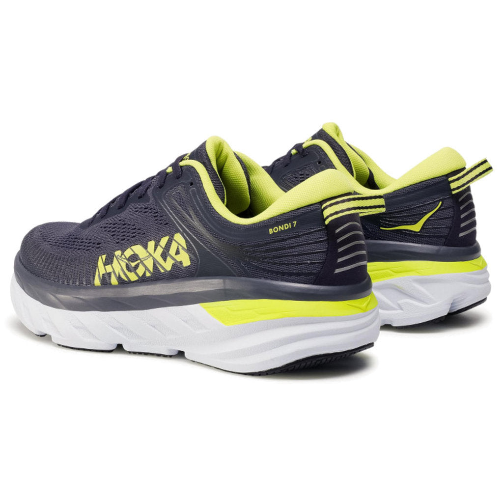 Hoka One One Bondi 7 Mesh Men's Low-Top Road Running Sneakers#color_odyssey grey deep well