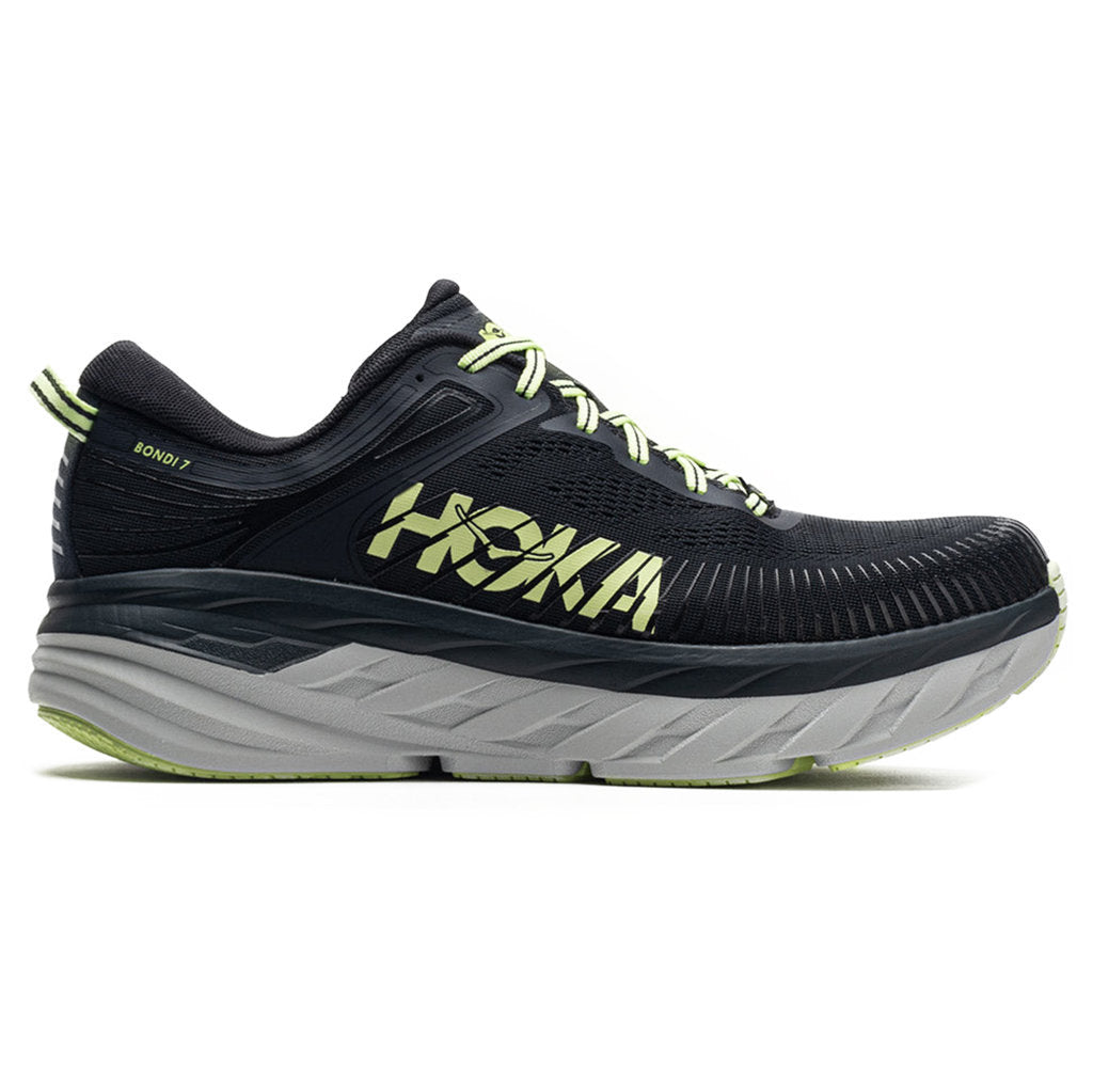 Hoka One One Bondi 7 Mesh Men's Low-Top Road Running Sneakers#color_blue graphite butterfly