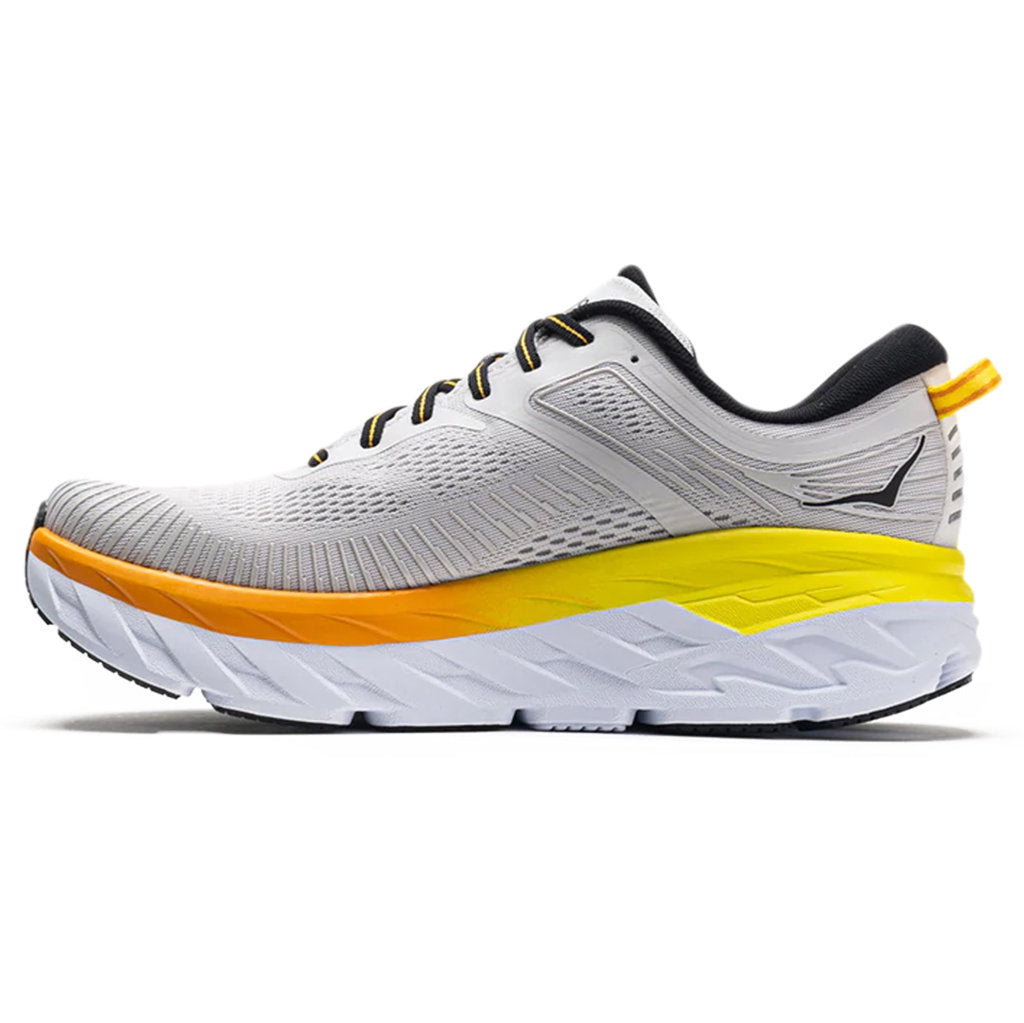 Hoka One One Bondi 7 Mesh Men's Low-Top Road Running Sneakers#color_nimbus cloud radiant yellow