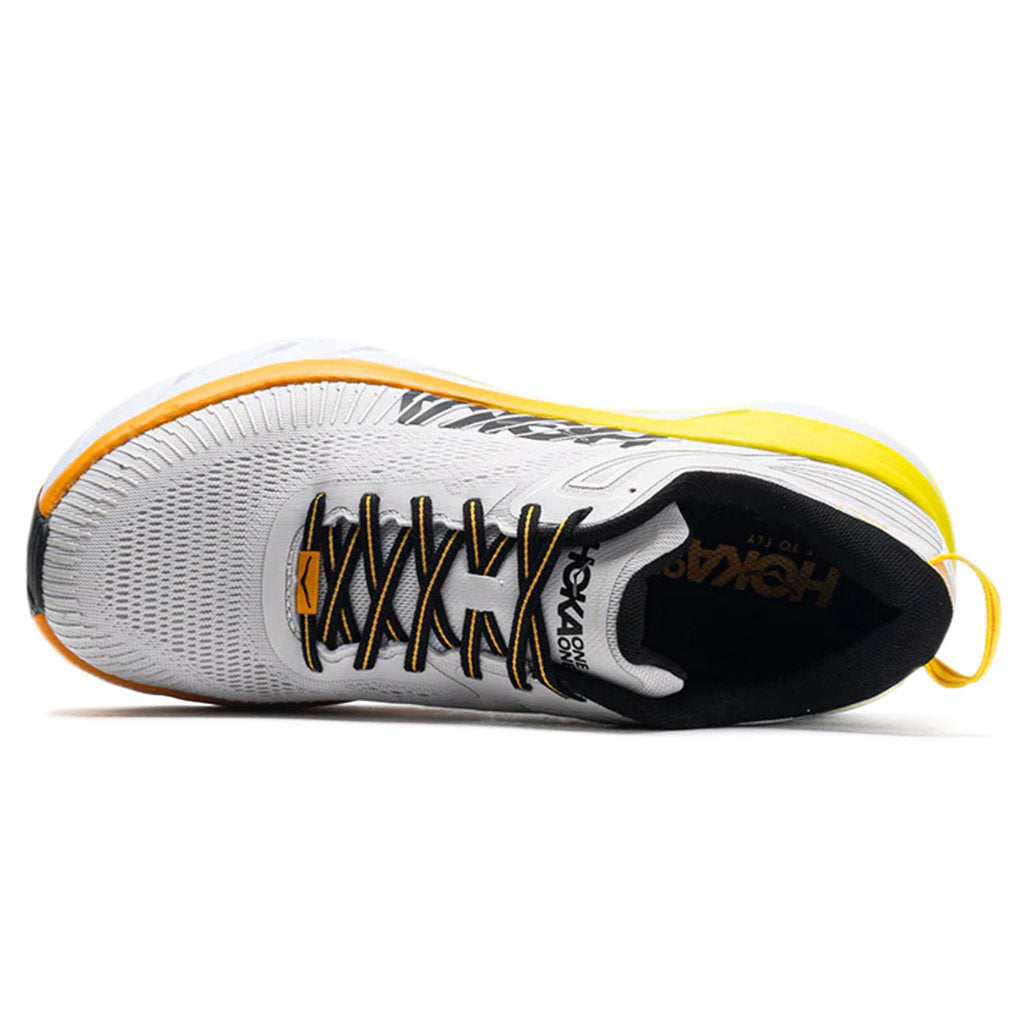 Hoka One One Bondi 7 Mesh Men's Low-Top Road Running Sneakers#color_nimbus cloud radiant yellow