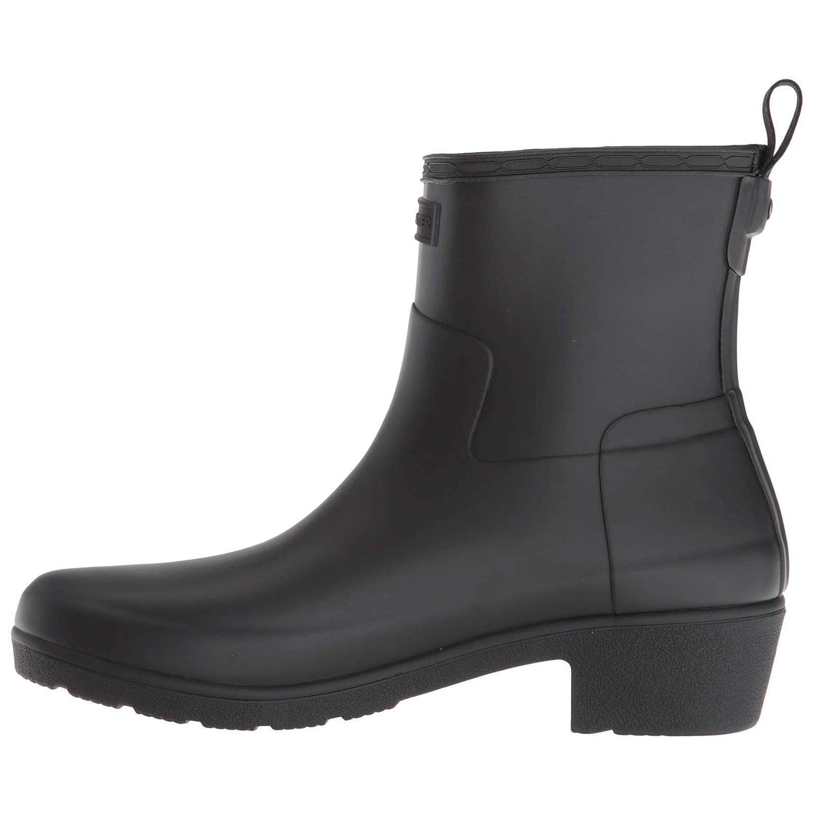 Hunter Refined Low Heel Rubber Women's Short Wellington Boots#color_black