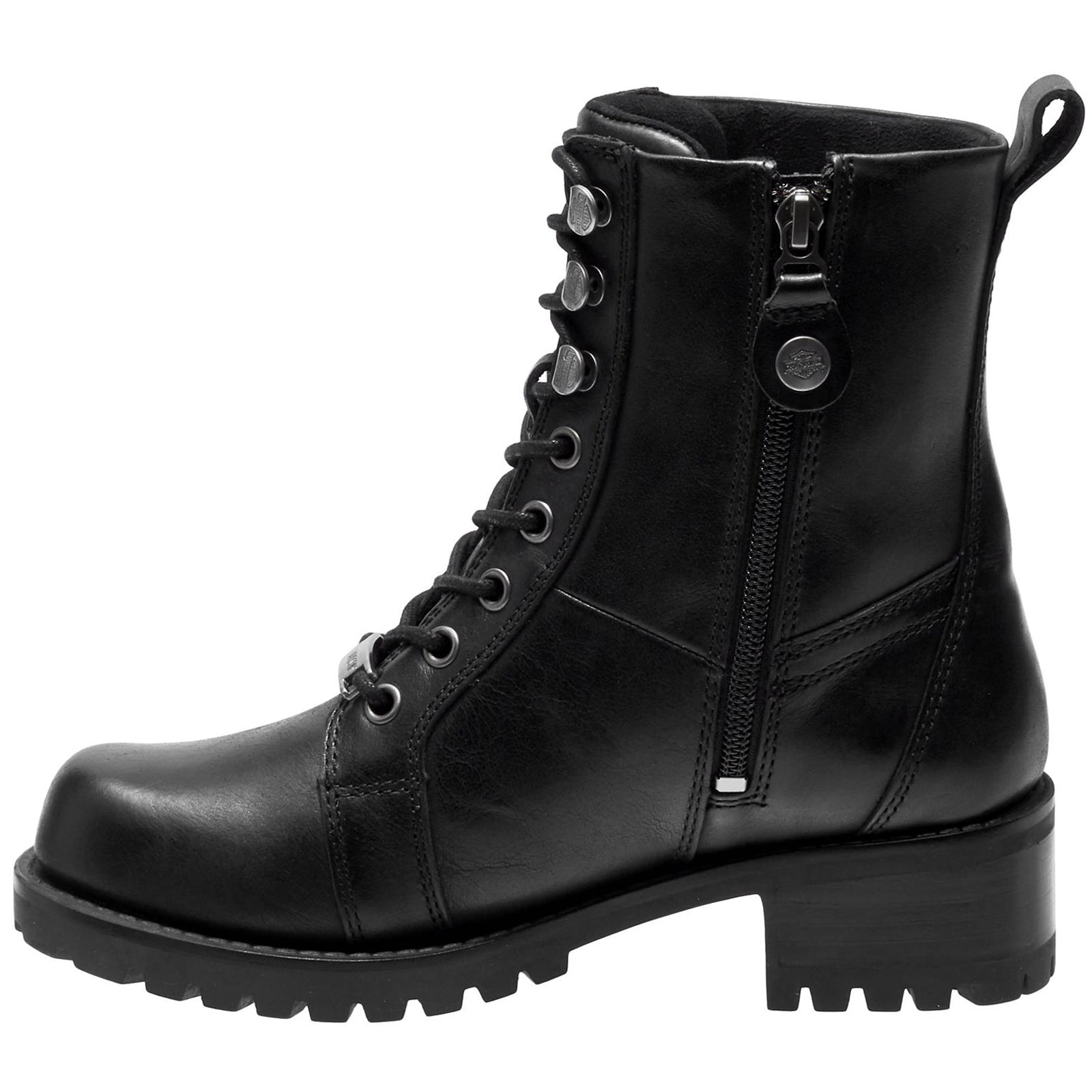 Harley Davidson Keeler D84330 Leather Womens Boots - Black - 38#color_black