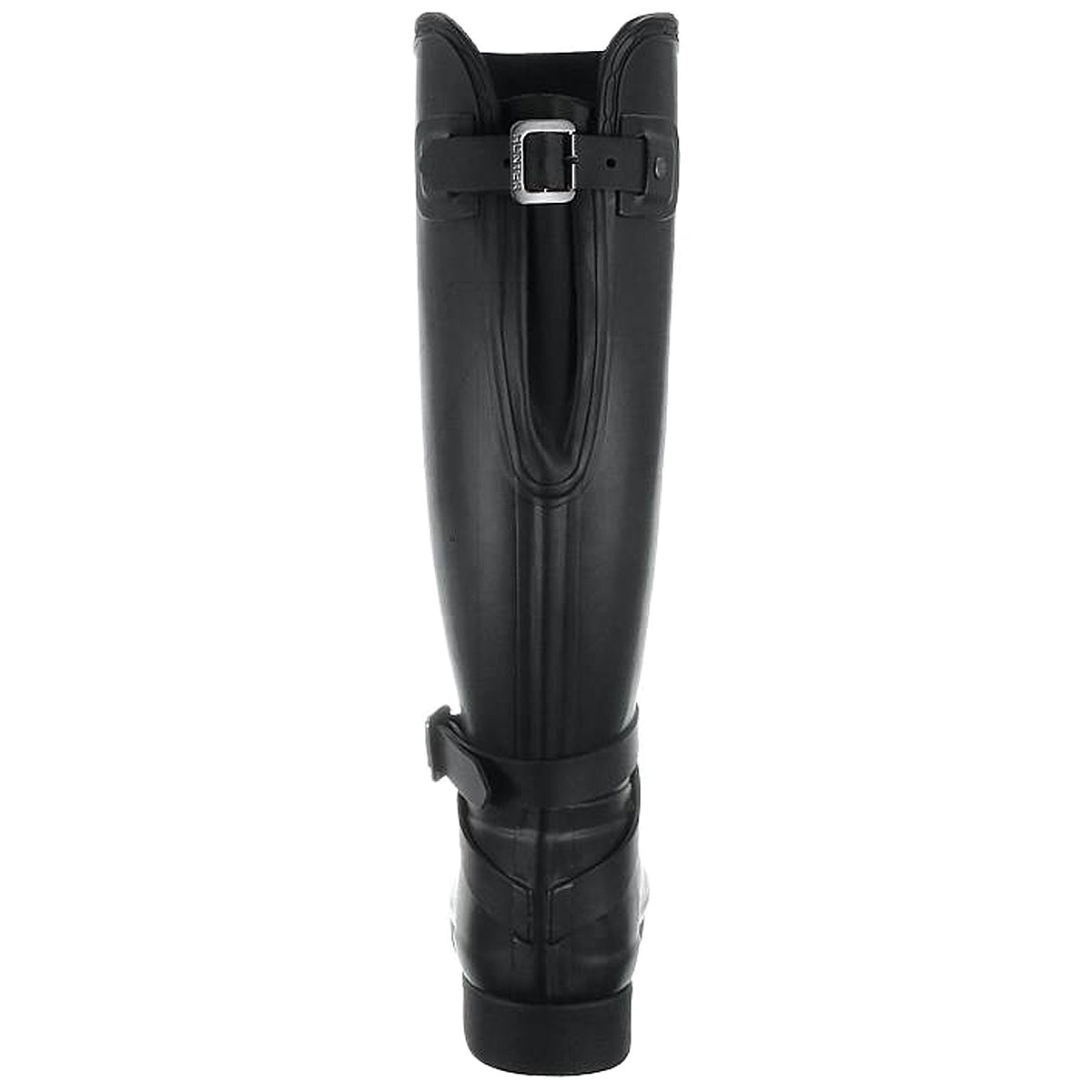 Hunter Refined Back Adjustable Tall Rubber Womens Boots#color_black