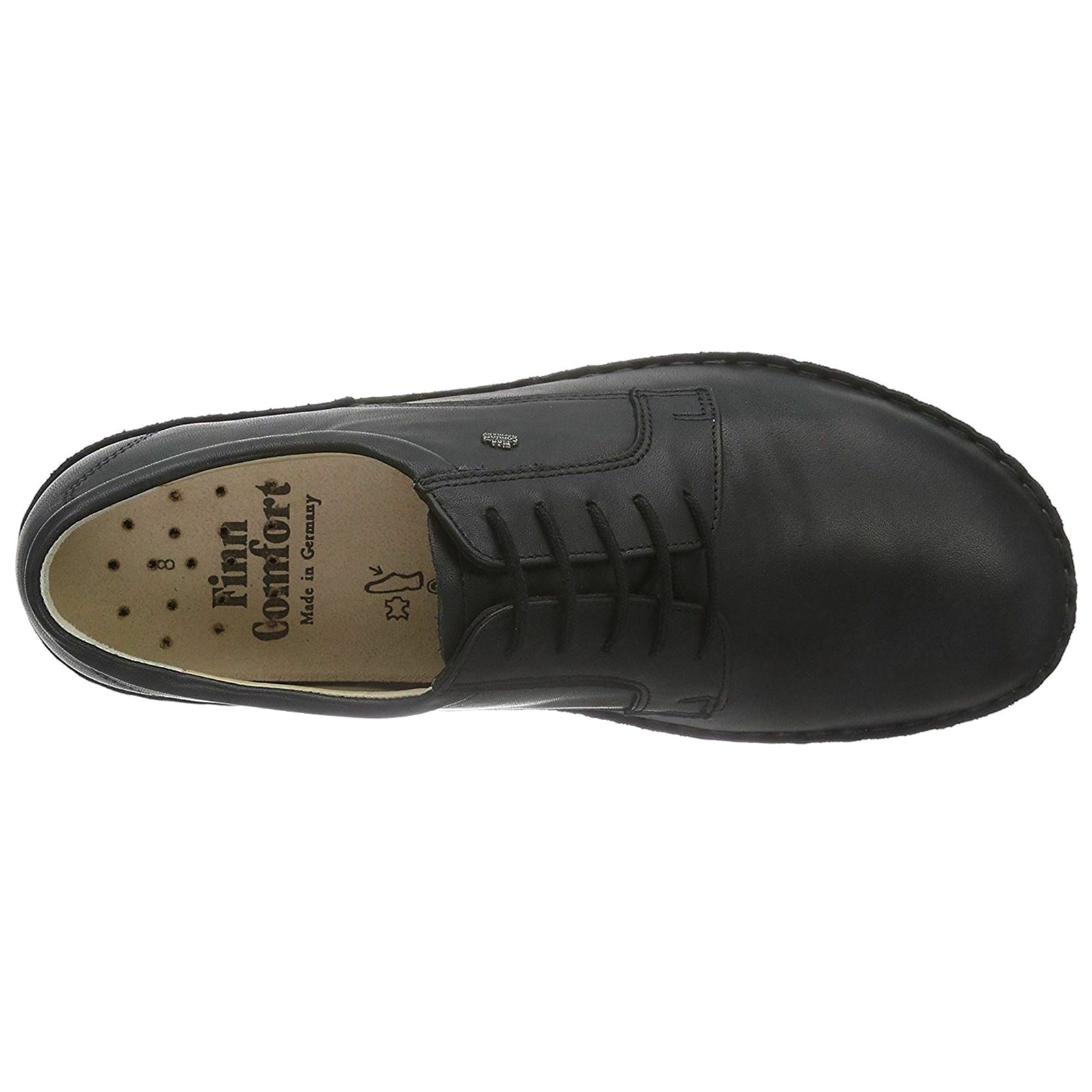 Finn Comfort Milano 01201-060099 Leather Mens Shoes - Black - 44#color_black