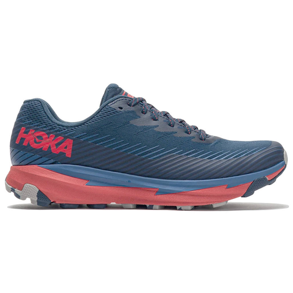 Hoka One One Torrent 2 Synthetic Textile Mens Sneakers#color_moonlit ocean high risk red