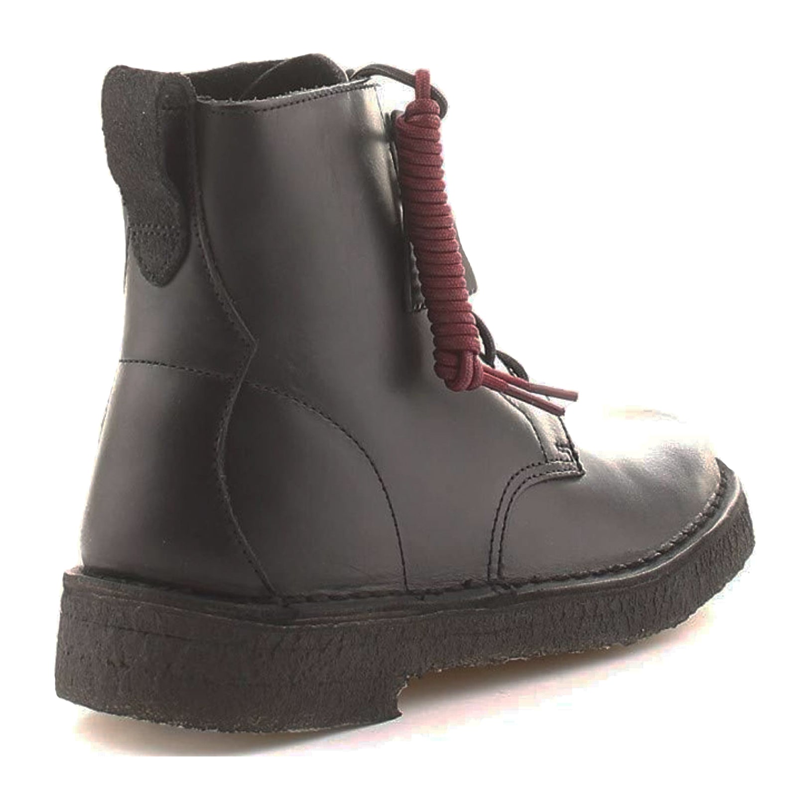 Clarks Originals Desert Mali Polished Smooth Leather Womens Boots#color_black