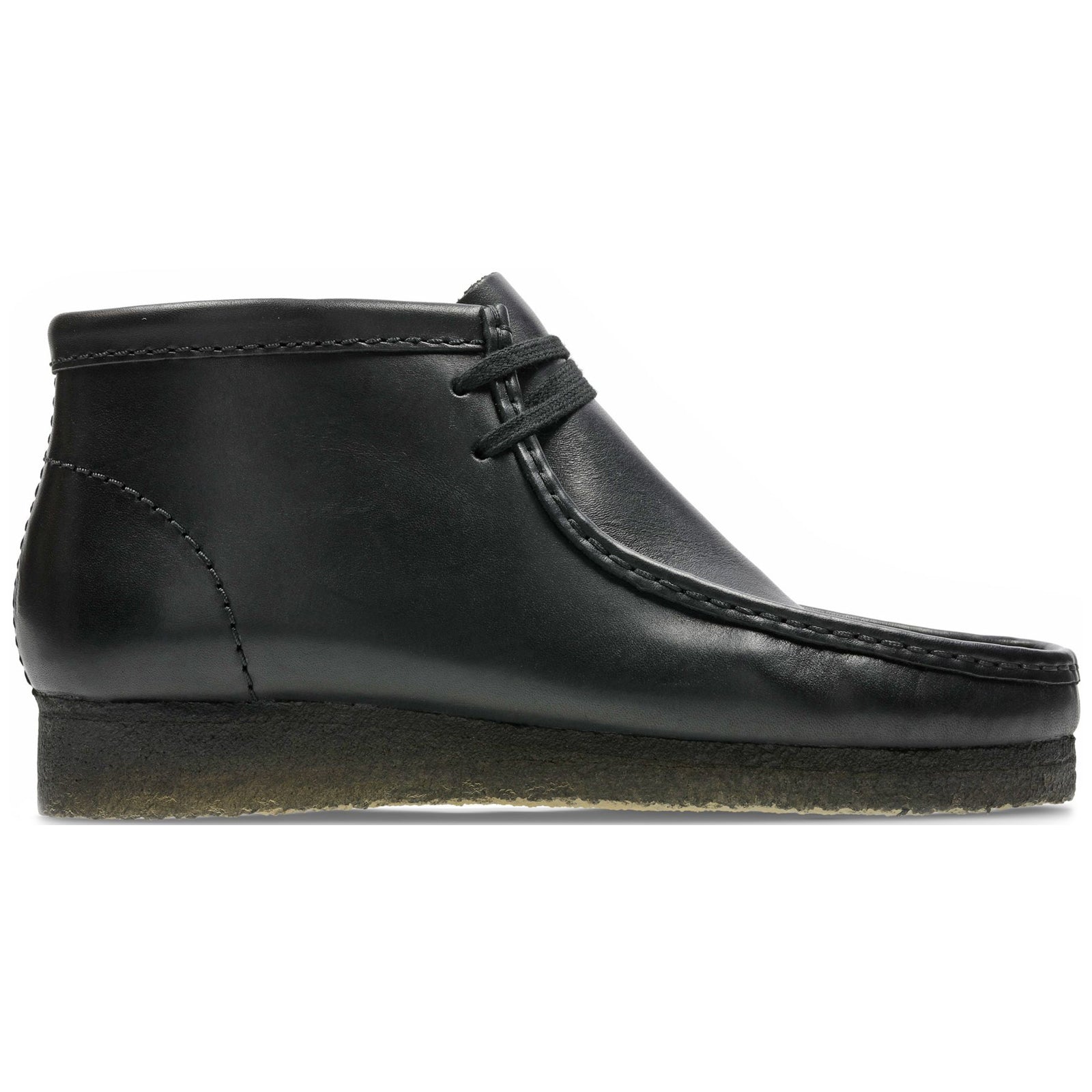 Clarks Originals Wallabee Boot Smooth Leather Mens Boots#color_black