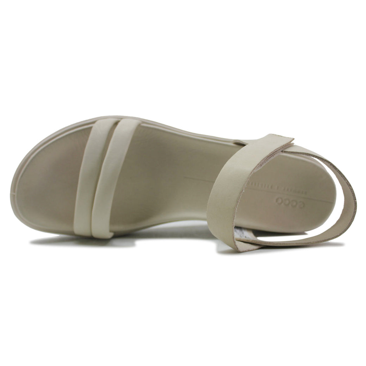 Ecco Flowt Wedge LX Leather Womens Sandals#color_limestone