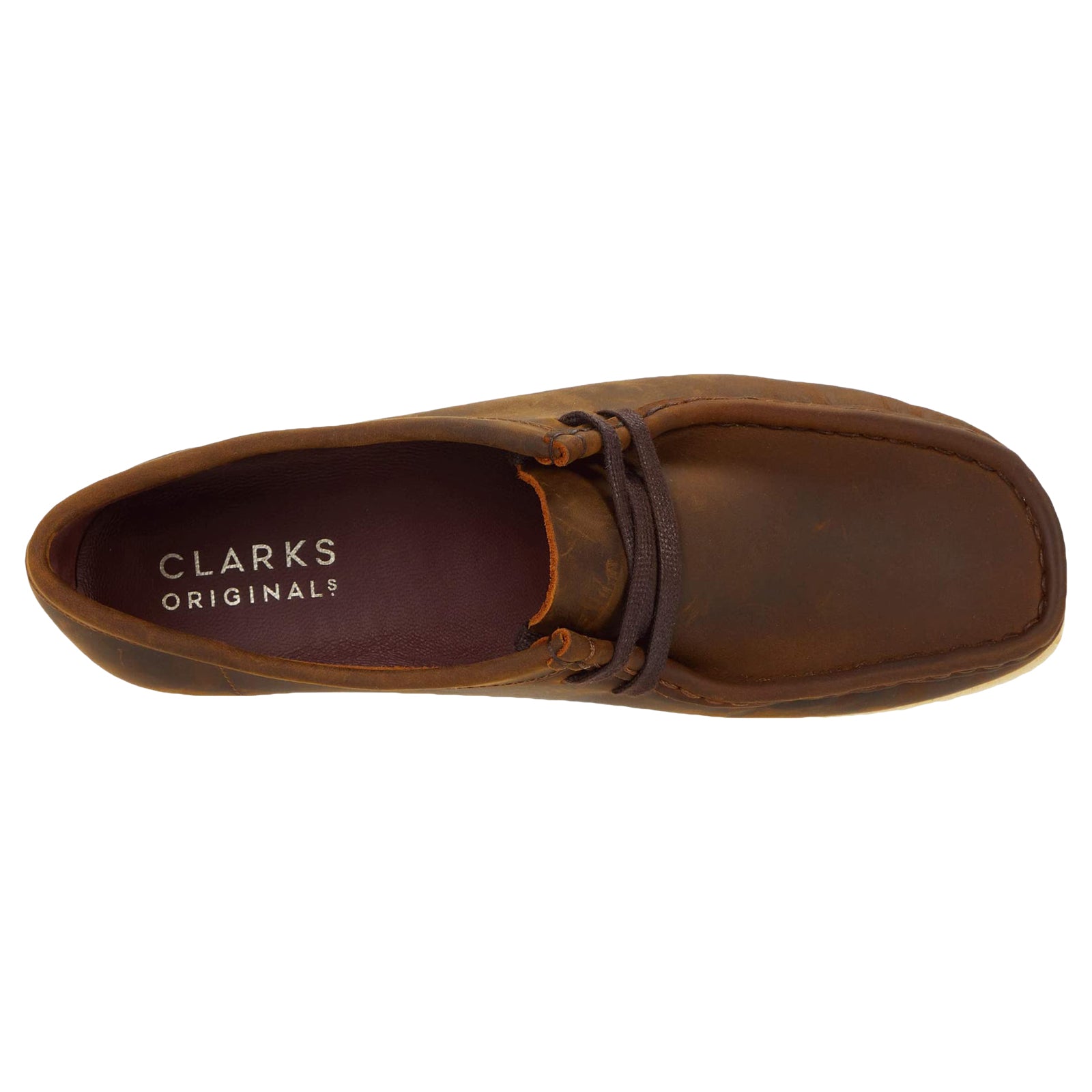 Clarks Originals Wallabee Leather Mens Shoes#color_beeswax