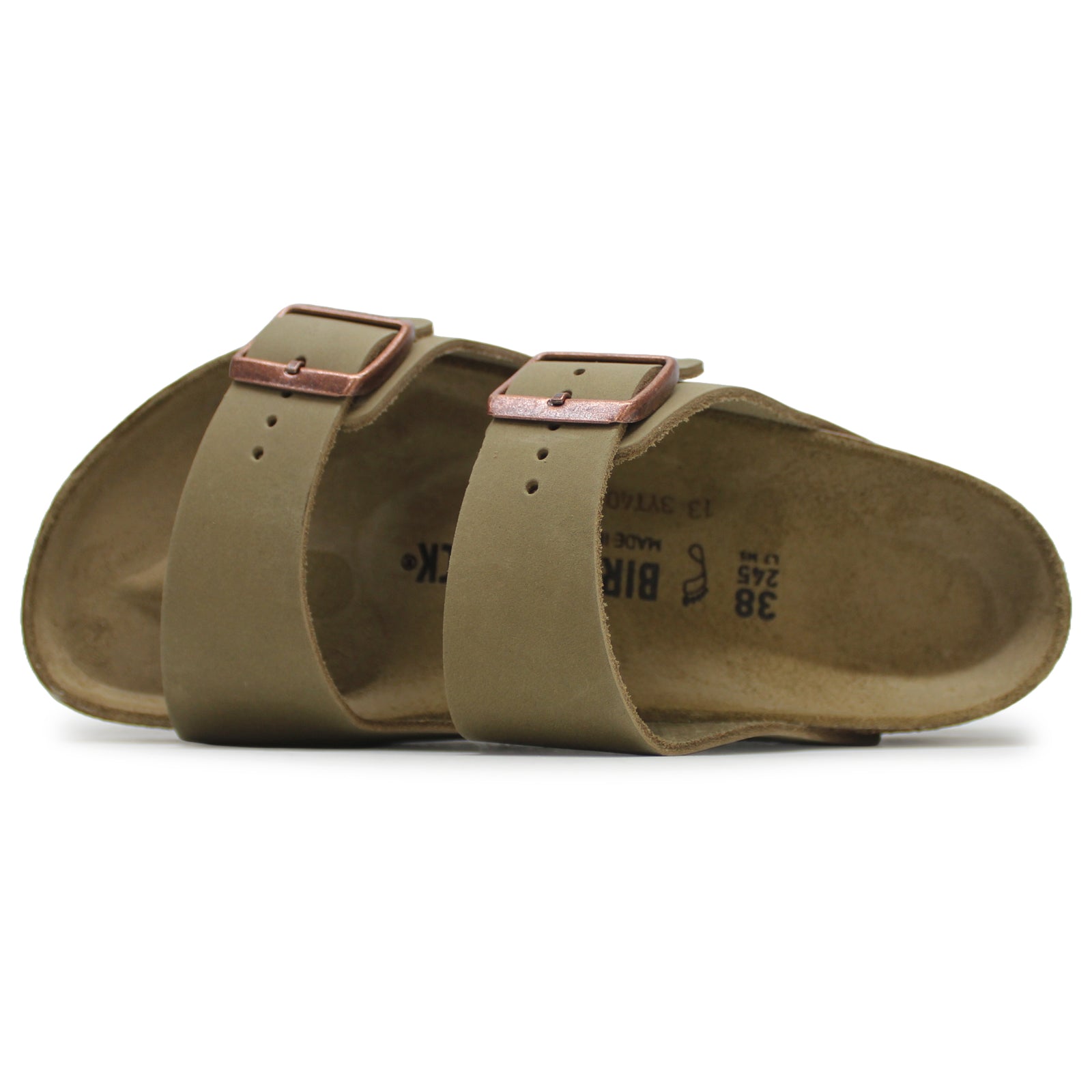 Birkenstock Arizona BS. Waxy Leather Unisex Sandals#color_light tobacco brown