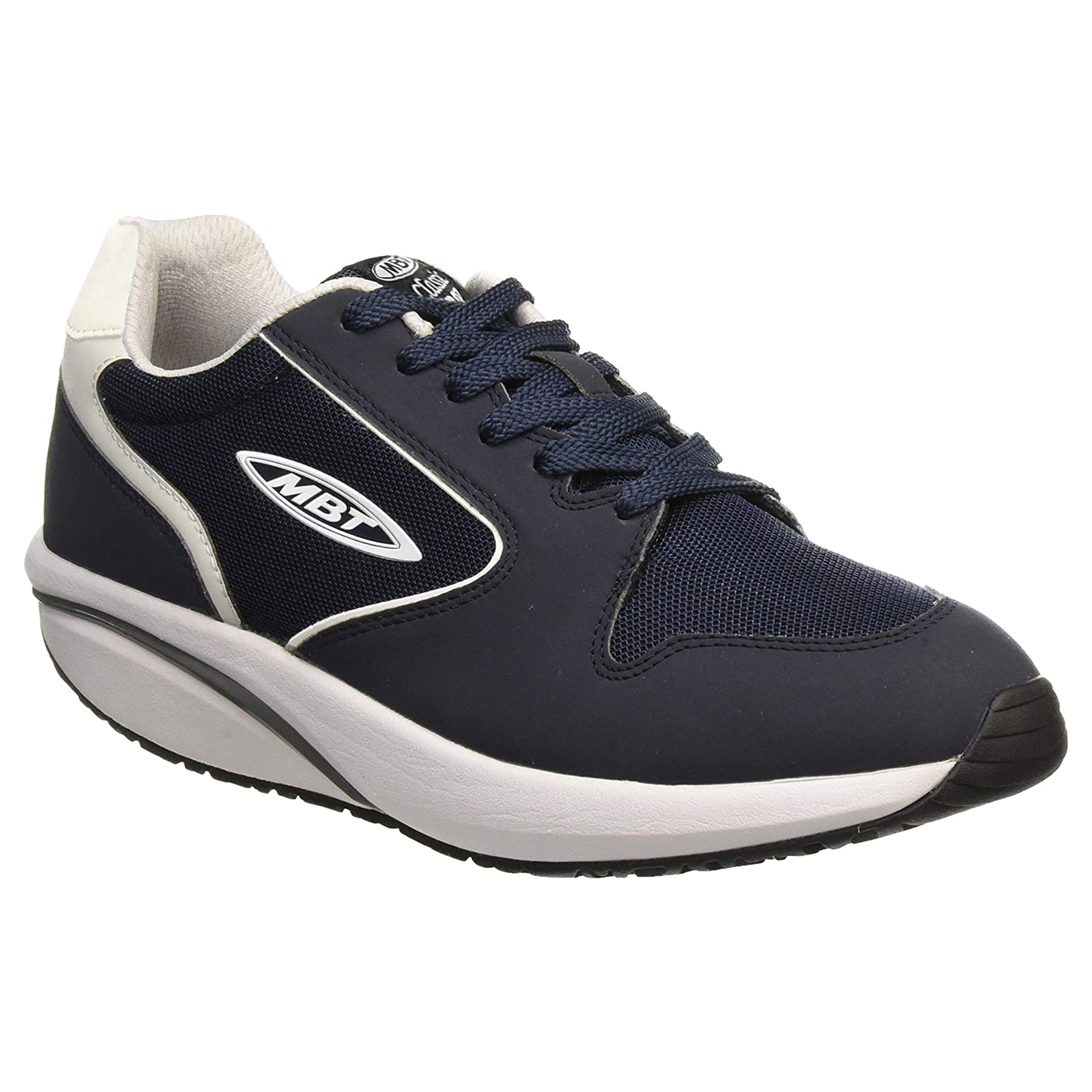 MBT MBT-1997 Classic Leather Textile Mens Trainers#color_dark navy