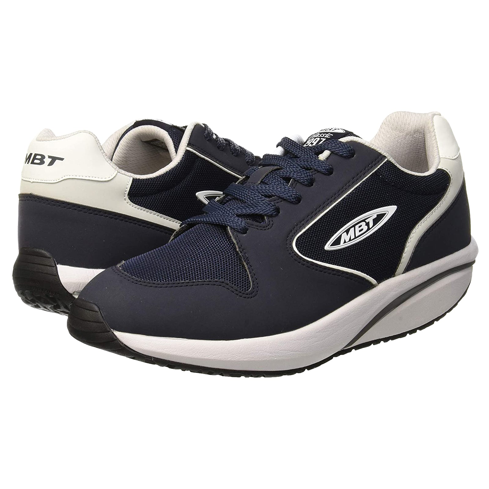 MBT MBT-1997 Classic Leather Textile Mens Trainers#color_dark navy