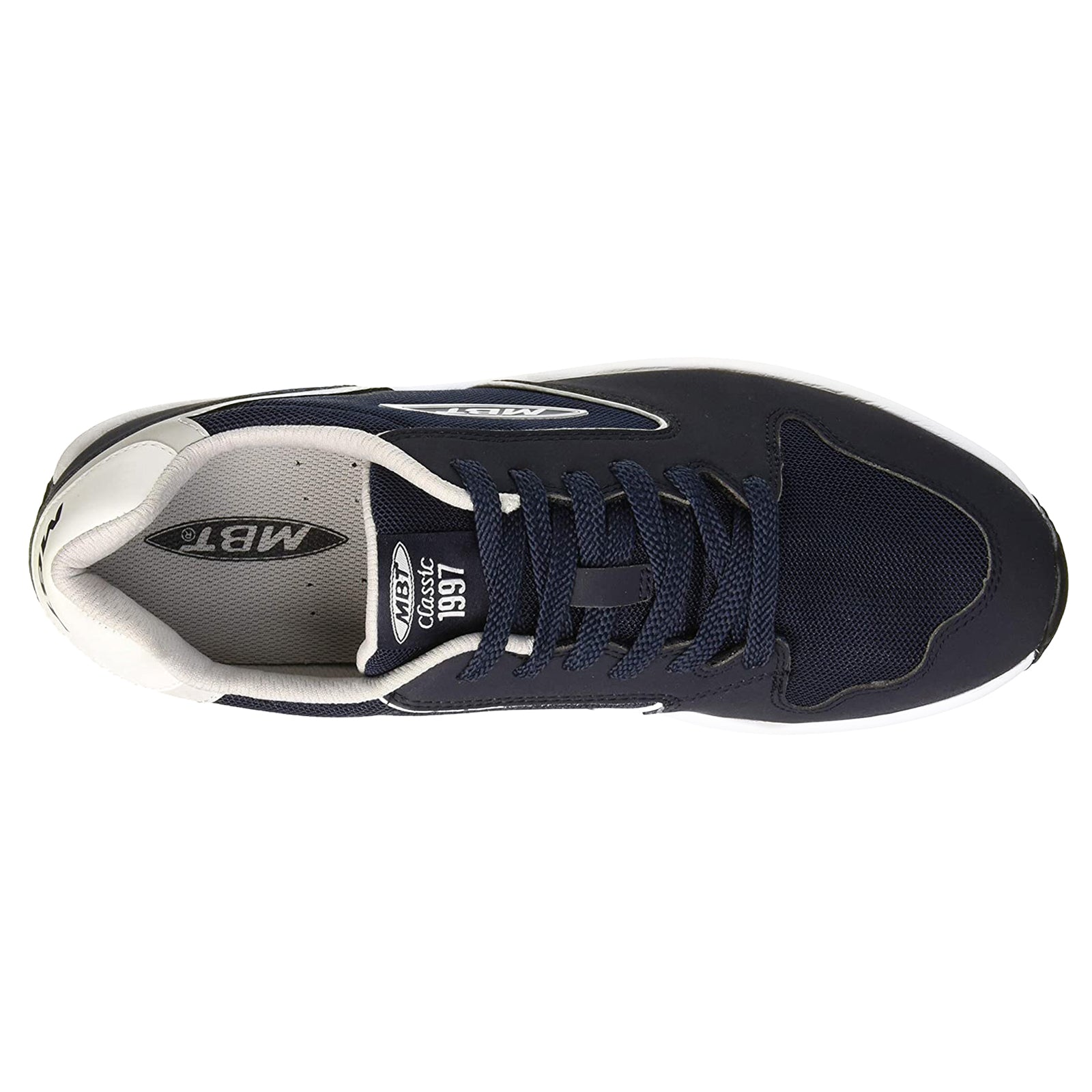 MBT MBT-1997 Classic Leather Textile Mens Trainers#color_dark navy