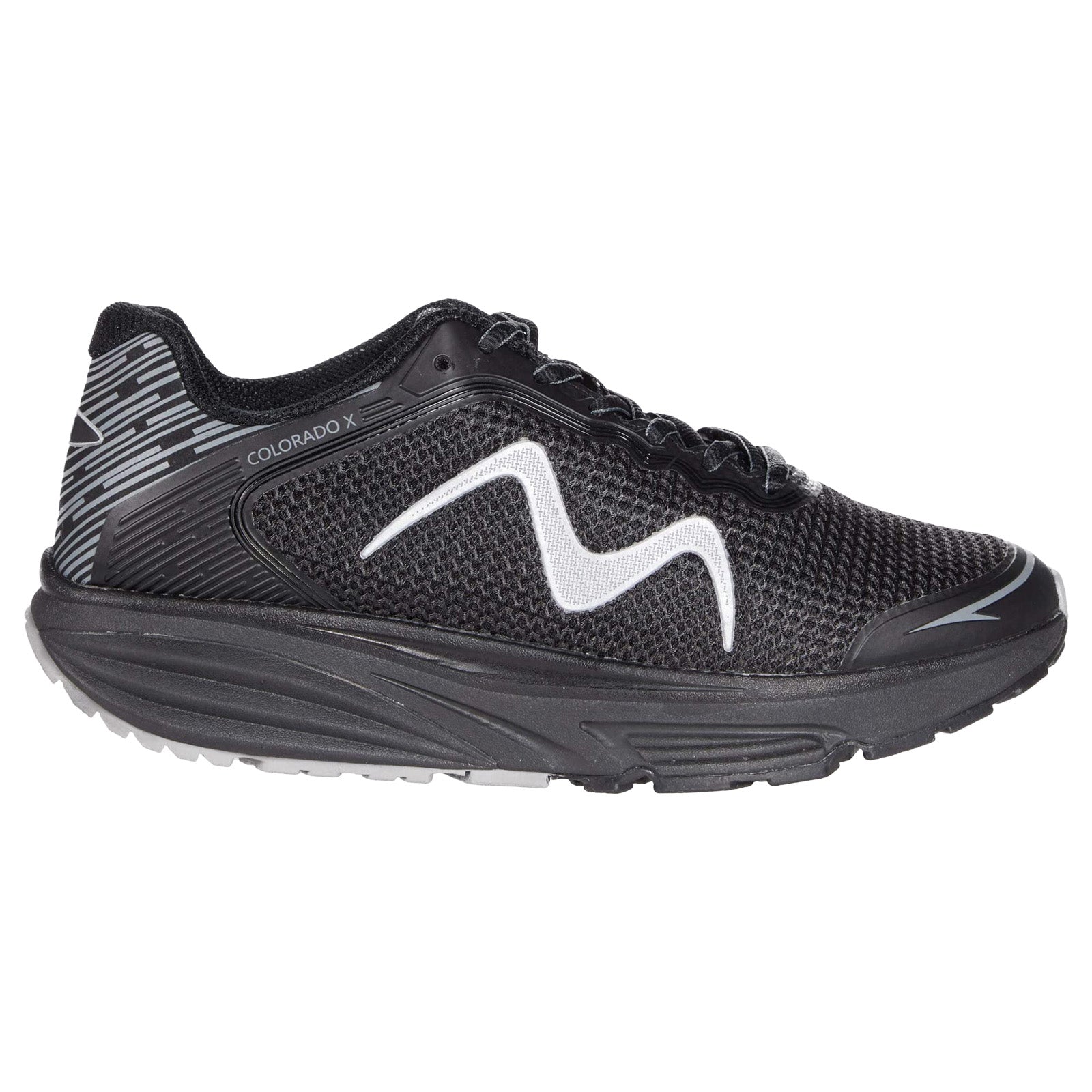 MBT Colorado X Synthetic Leather Mens Trainers#color_black