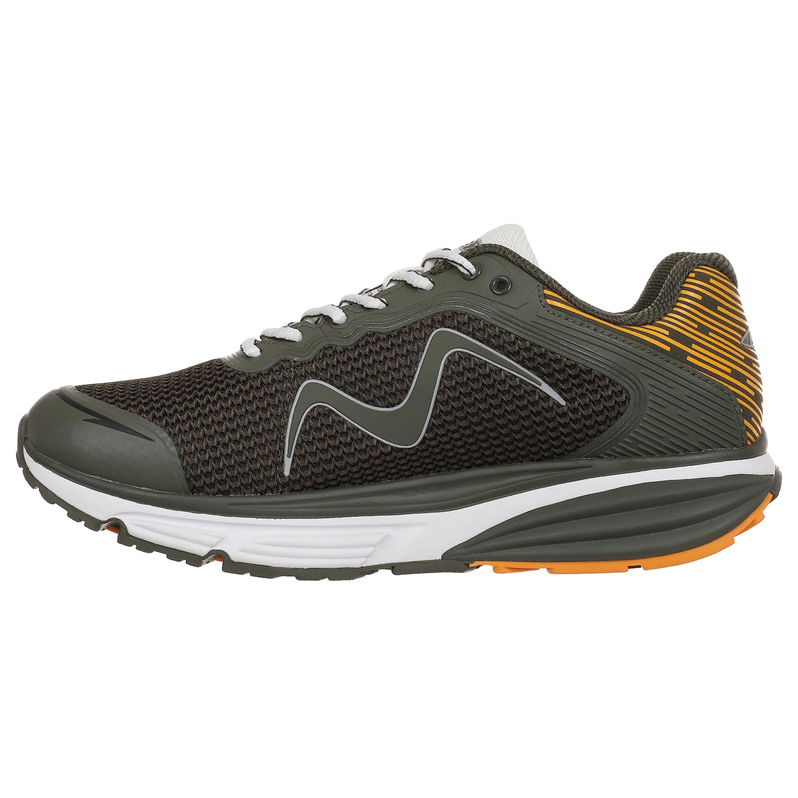 MBT Colorado X Synthetic Leather Mens Trainers#color_army green