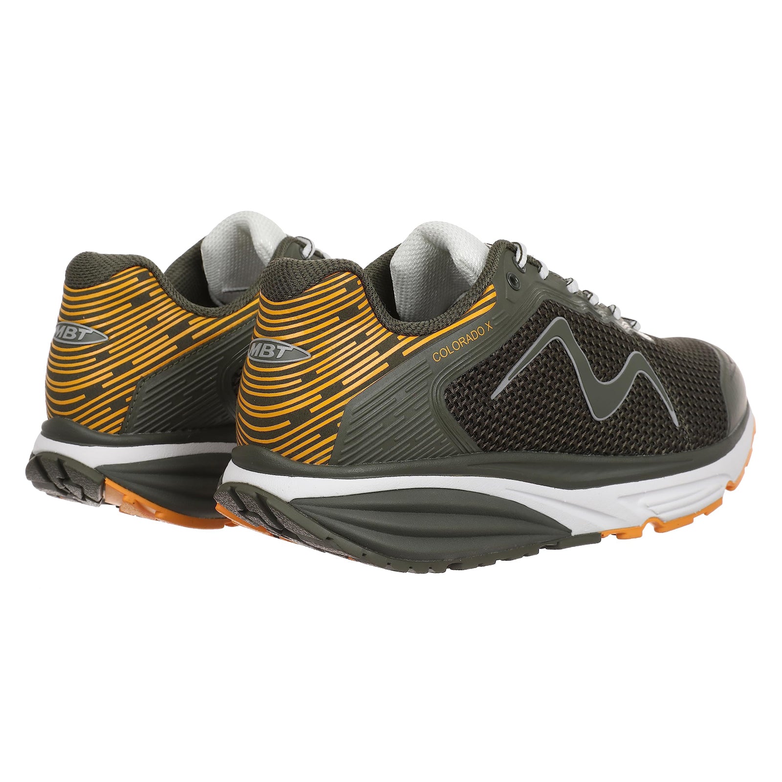 MBT Colorado X Synthetic Leather Mens Trainers#color_army green