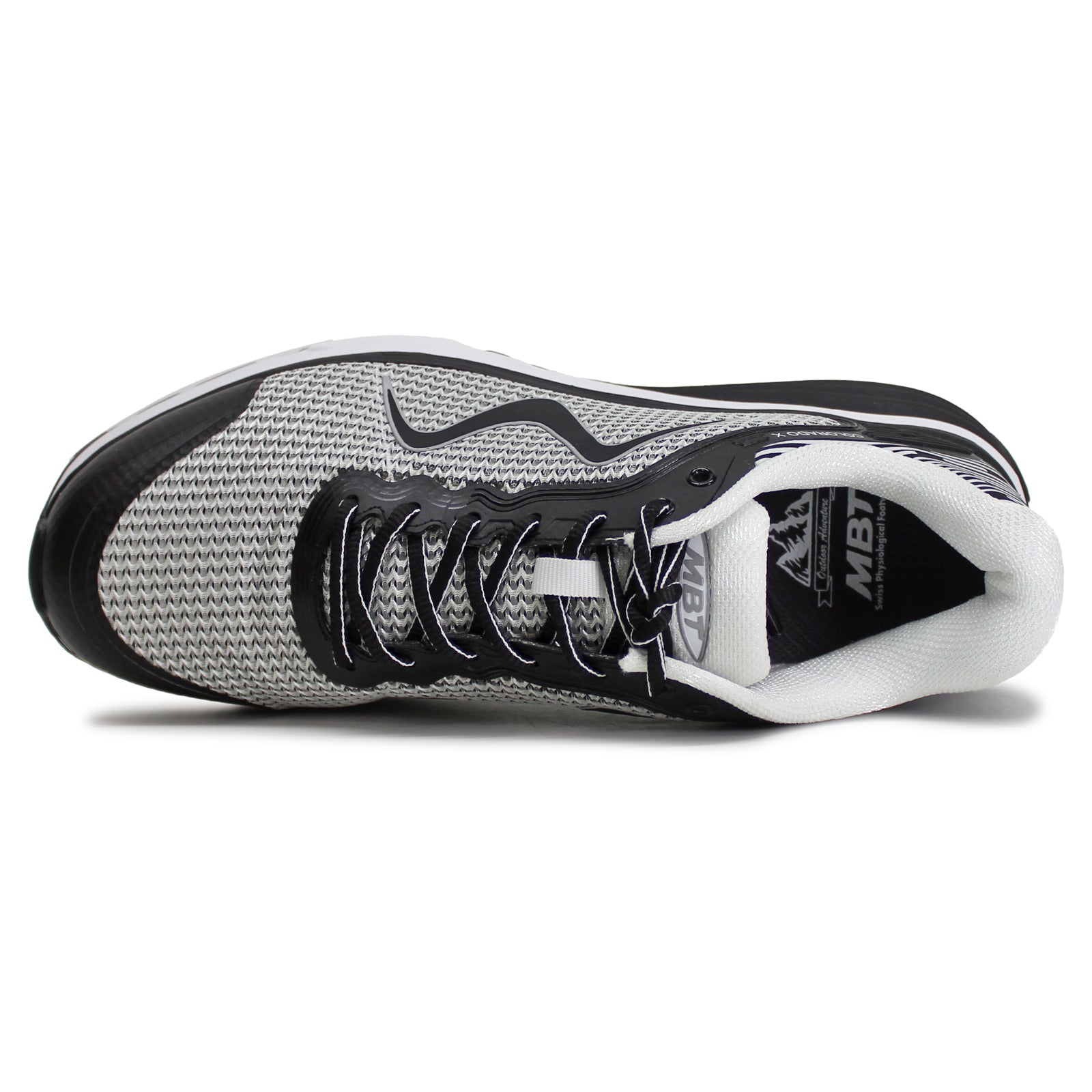 MBT Colorado X Synthetic Leather Mens Trainers#color_silver black