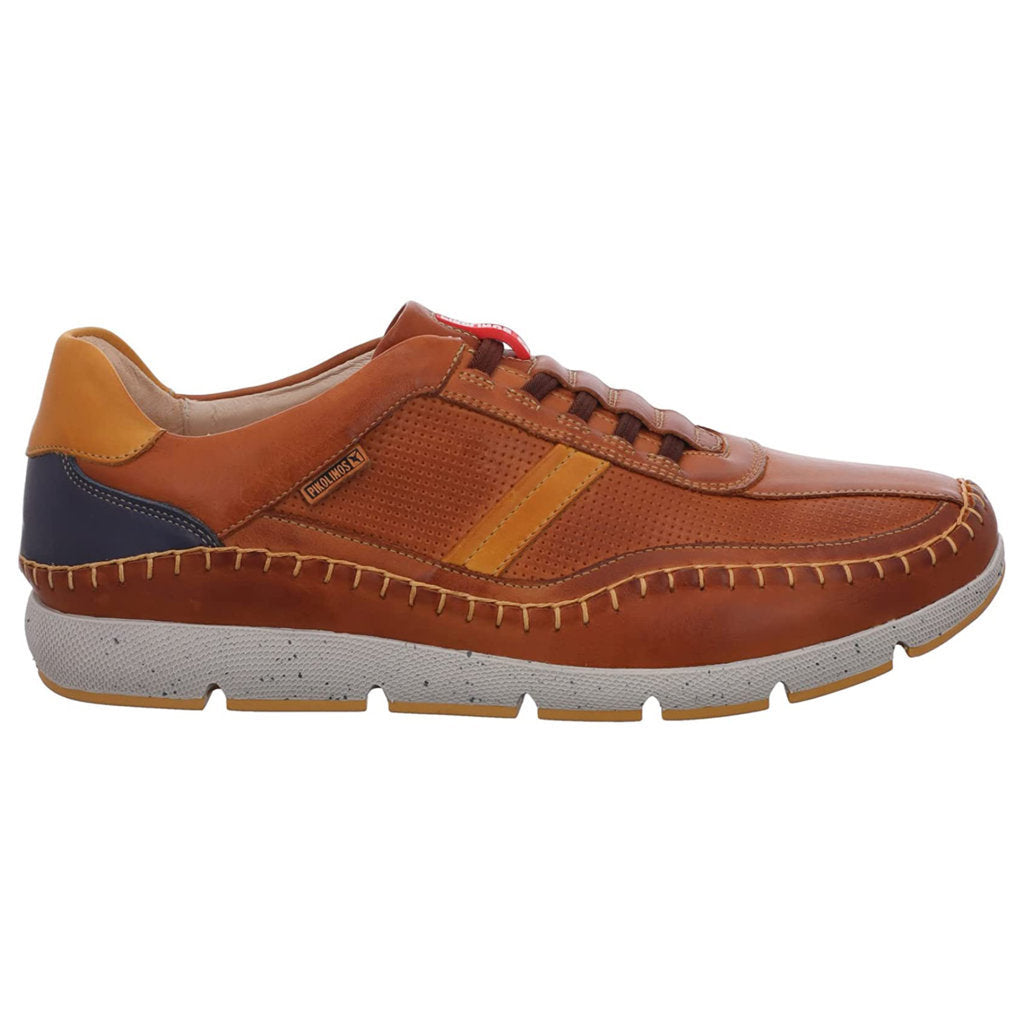 Pikolinos Fuencarral Leather Mens Sneakers#color_brandy