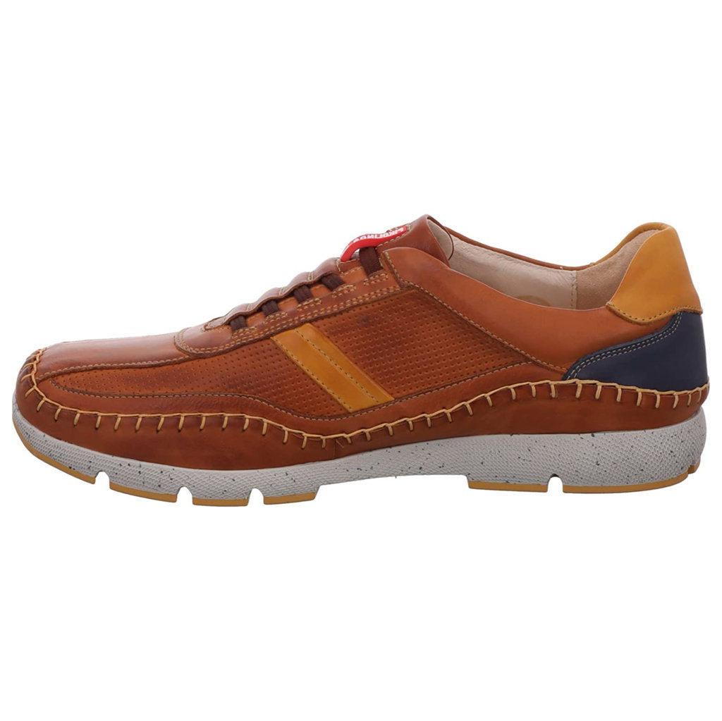 Pikolinos Fuencarral Leather Mens Sneakers#color_brandy