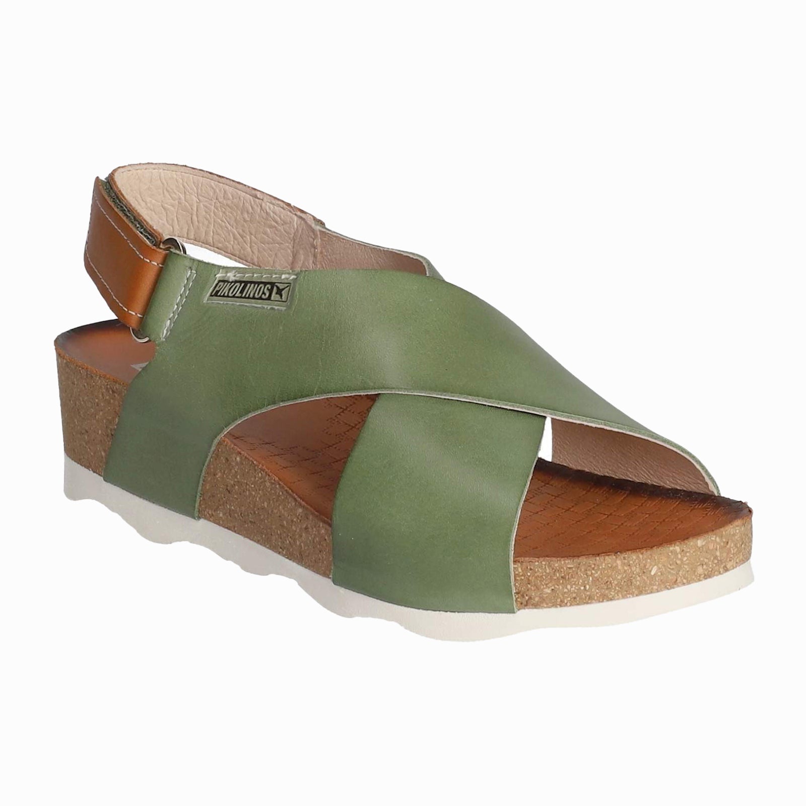Pikolinos Mahon Leather Womens Sandals#color_mint green