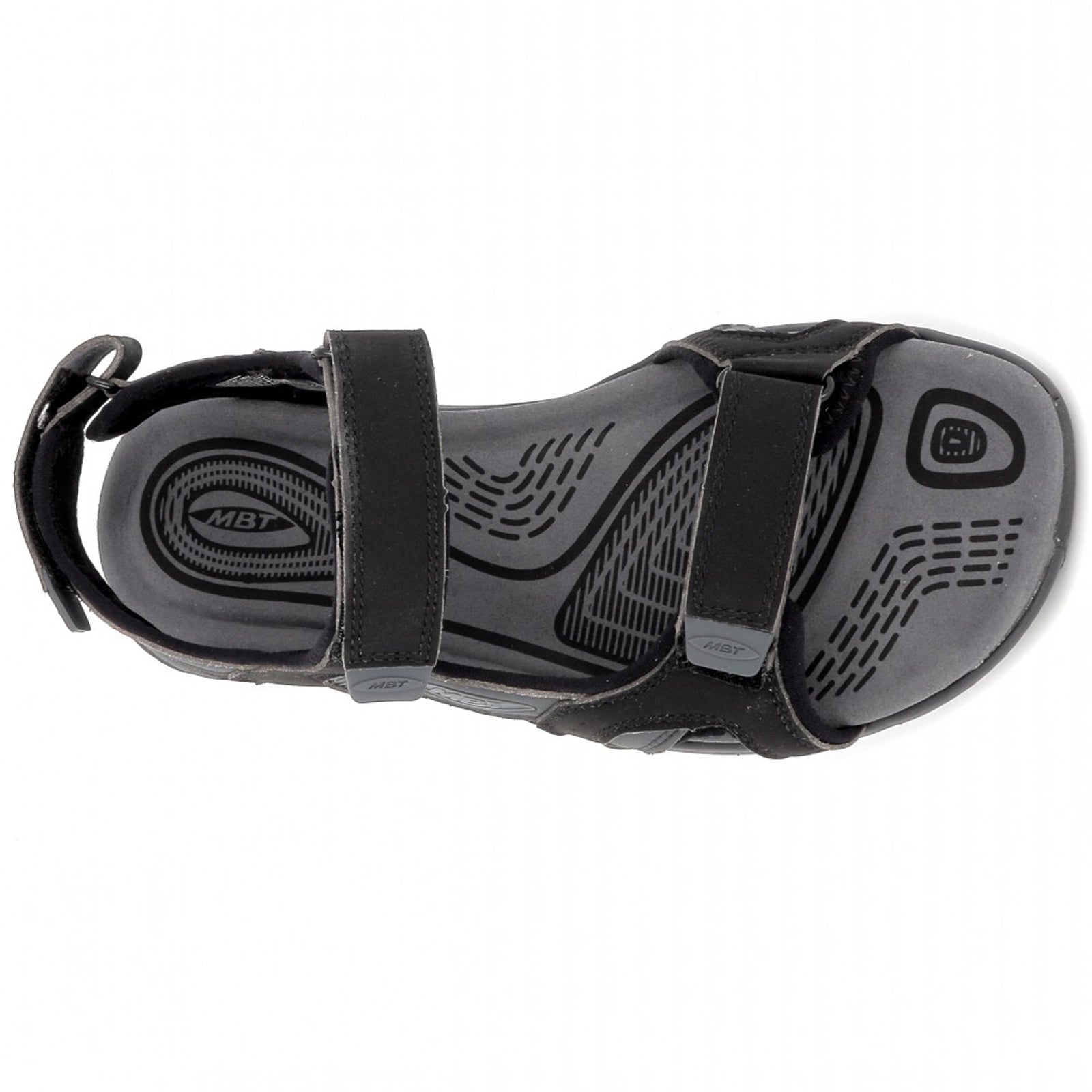 MBT Saka 6S Sport Synthetic Leather Mens Sandals#color_black charcoal grey