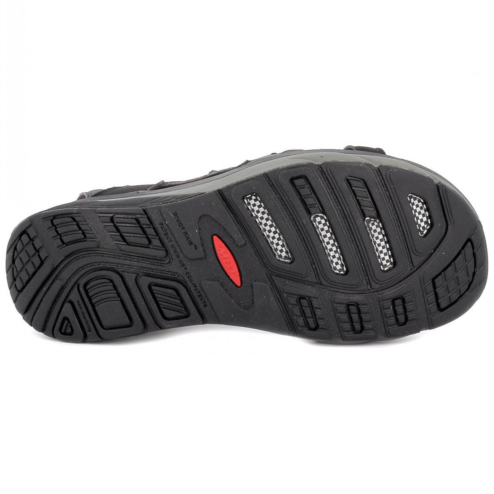 MBT Saka 6S Sport Synthetic Leather Mens Sandals#color_black charcoal grey