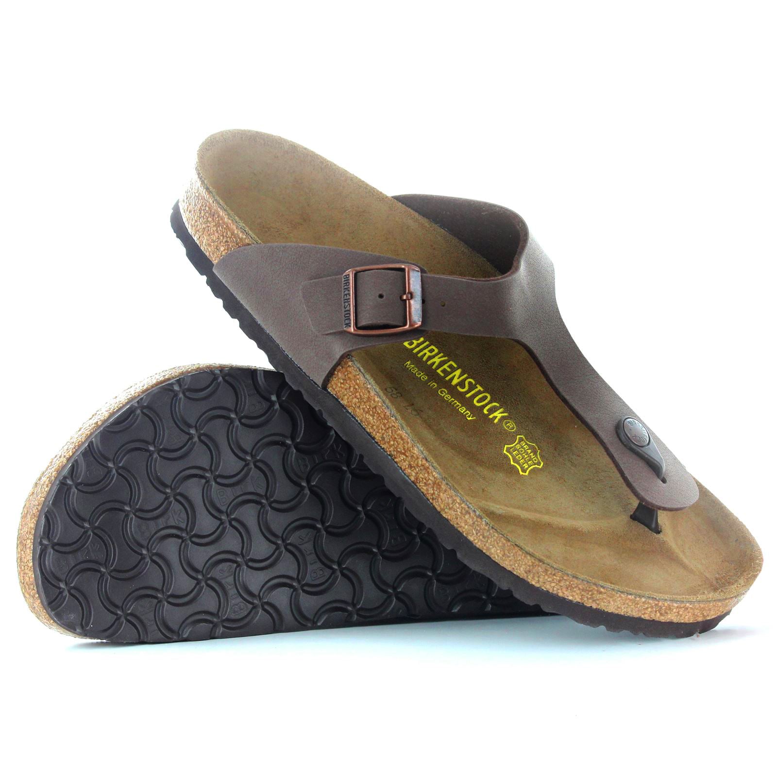 Birkenstock Gizeh BS 0043751 Birko-Flor Unisex Sandals - Mocca - 41#color_mocca