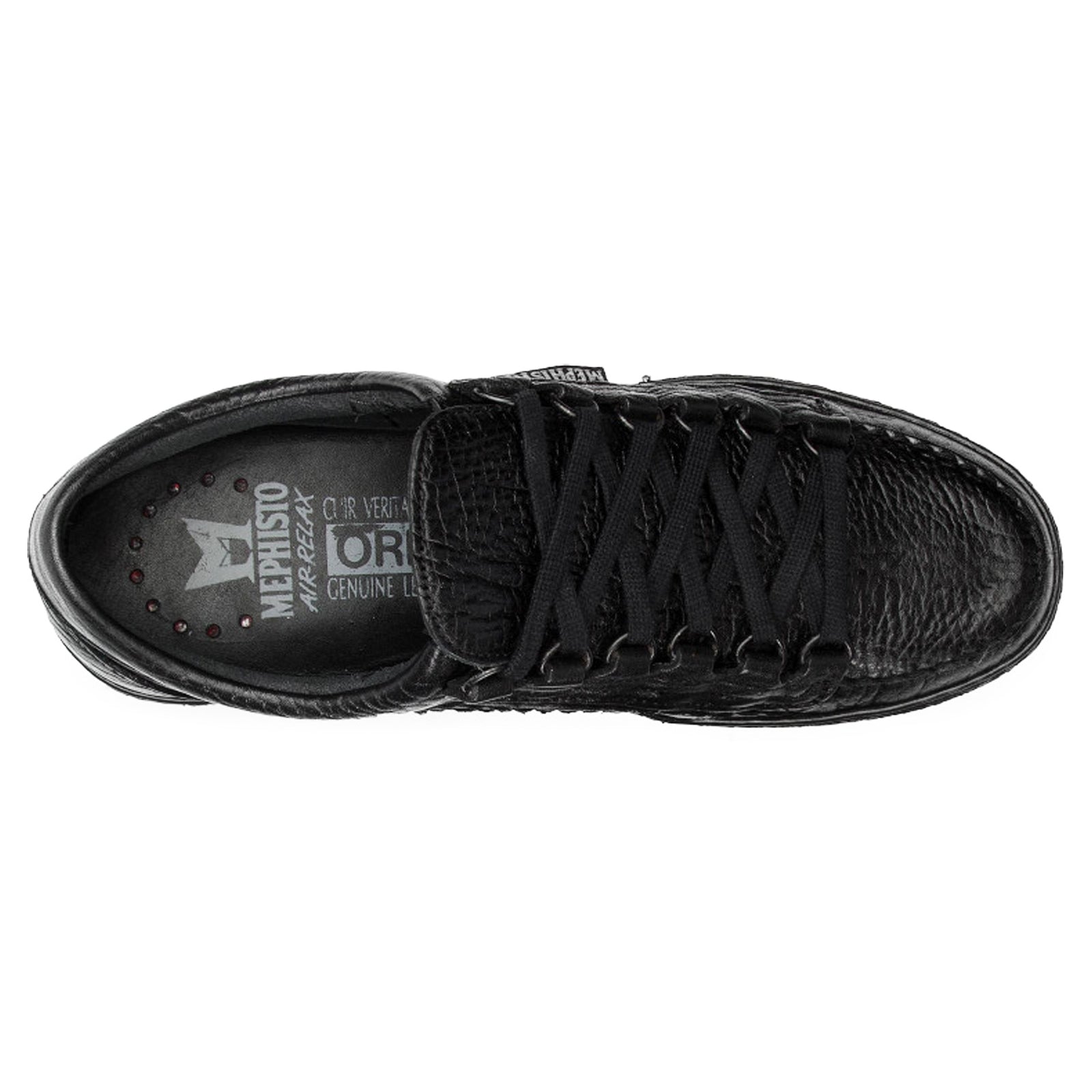 Mephisto Rainbow Leather Mens Shoes#color_black
