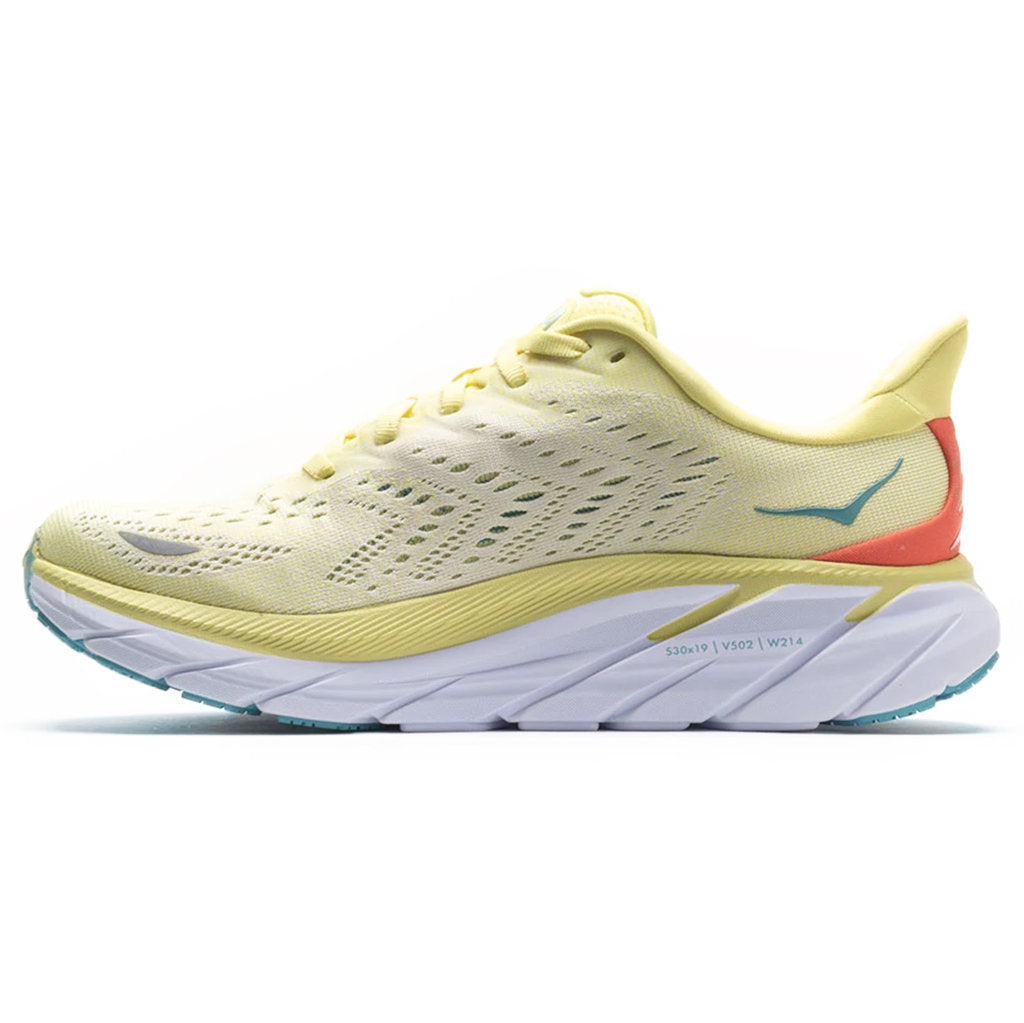 Hoka One One Clifton 8 Textile Womens Sneakers#color_yellow pear sweet corn