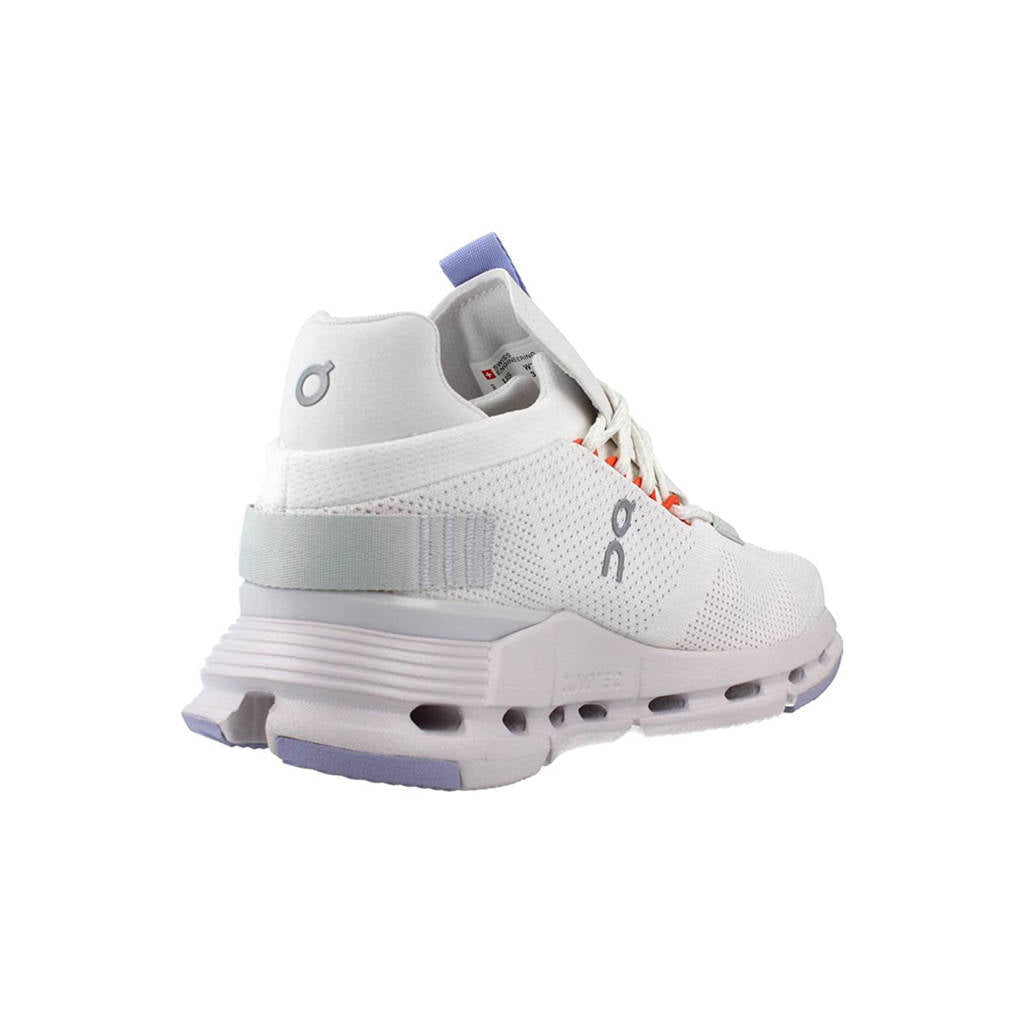 On Running Cloudnova Textile Synthetic Womens Sneakers#color_white glacier