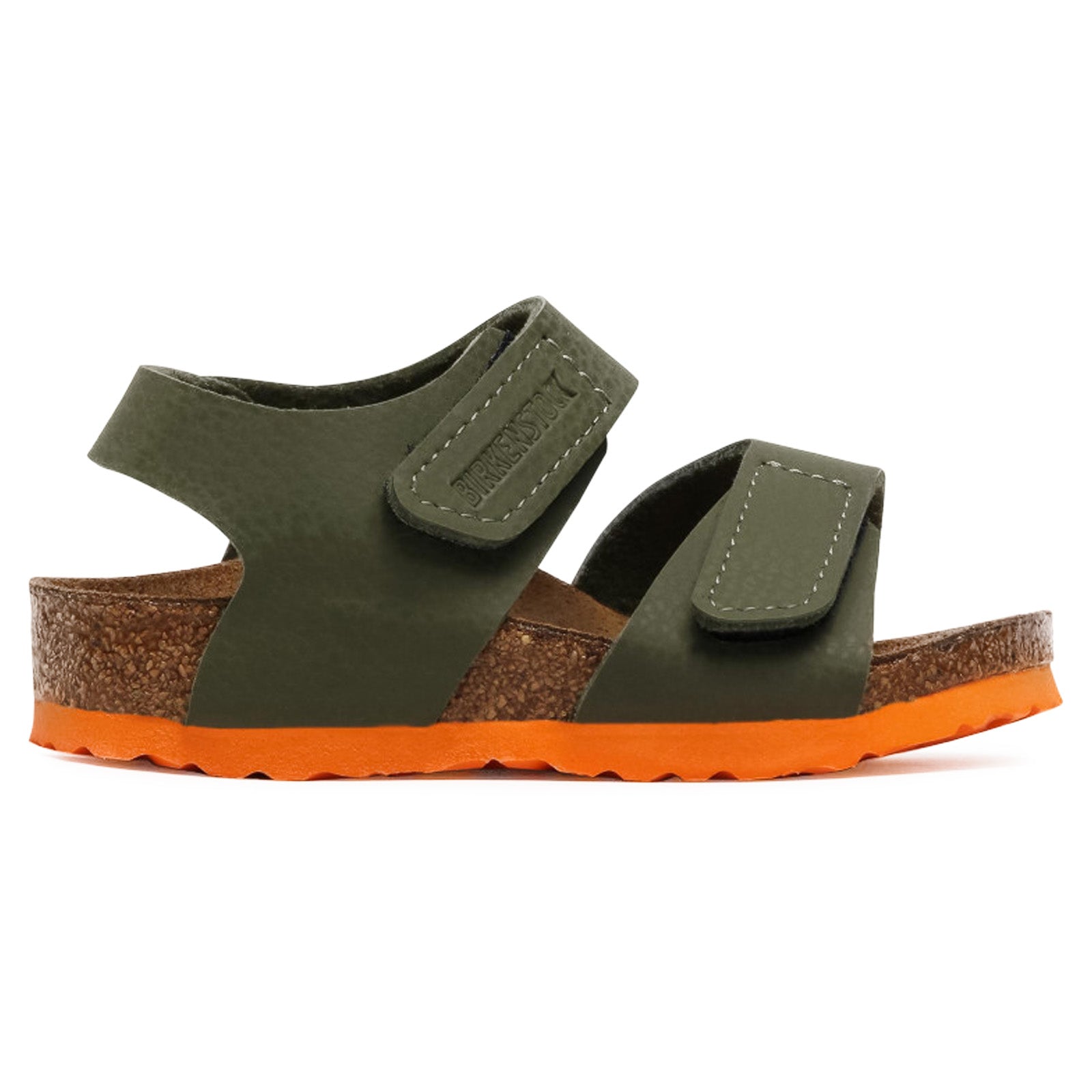 Birkenstock Palu Logo BS Birko-Flor Kids Sandals#color_dessert soil moss green orange