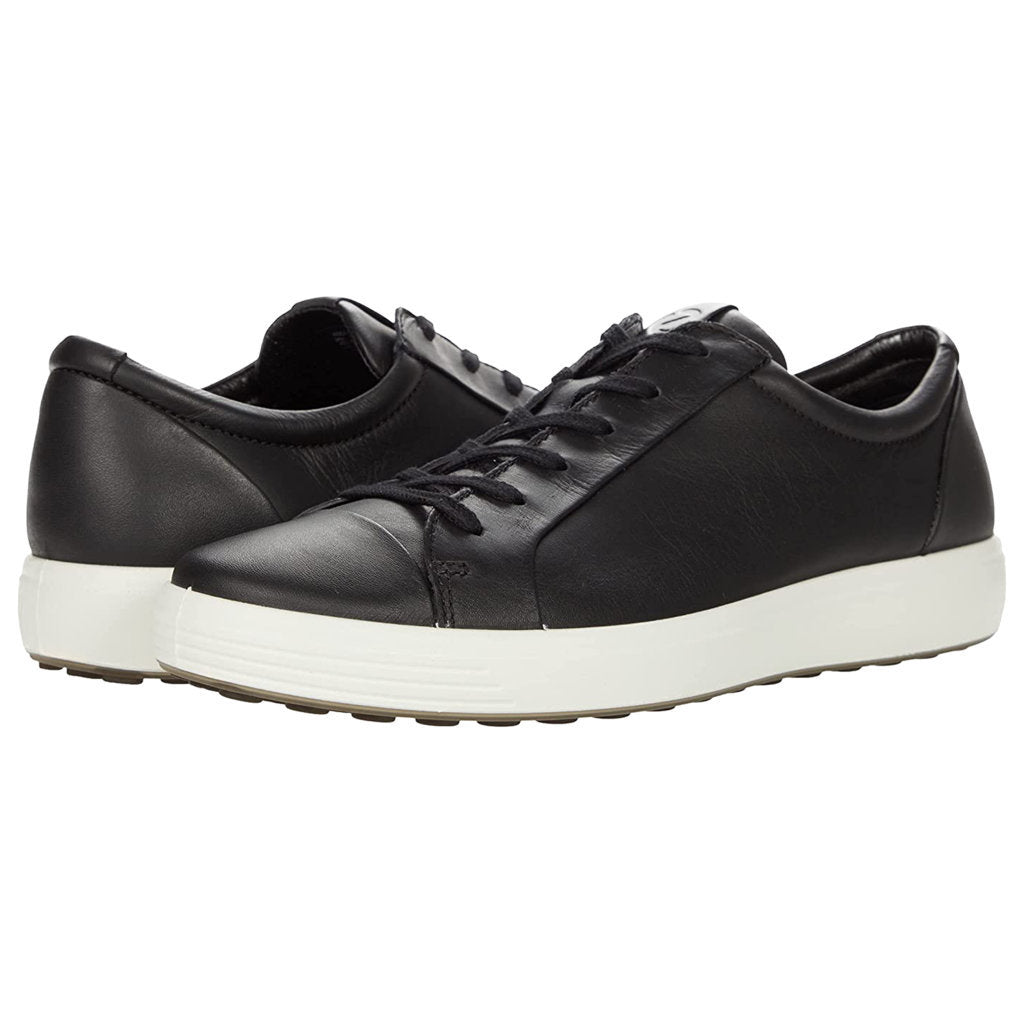 Ecco Soft 7 470364 Leather Mens Sneakers#color_black