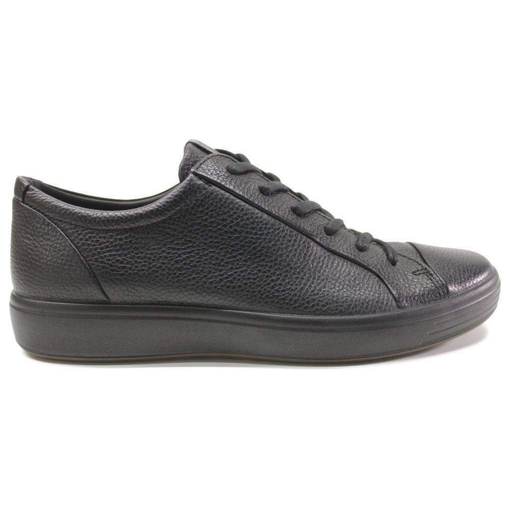 Ecco Soft 7 470364 Leather Mens Sneakers#color_black black