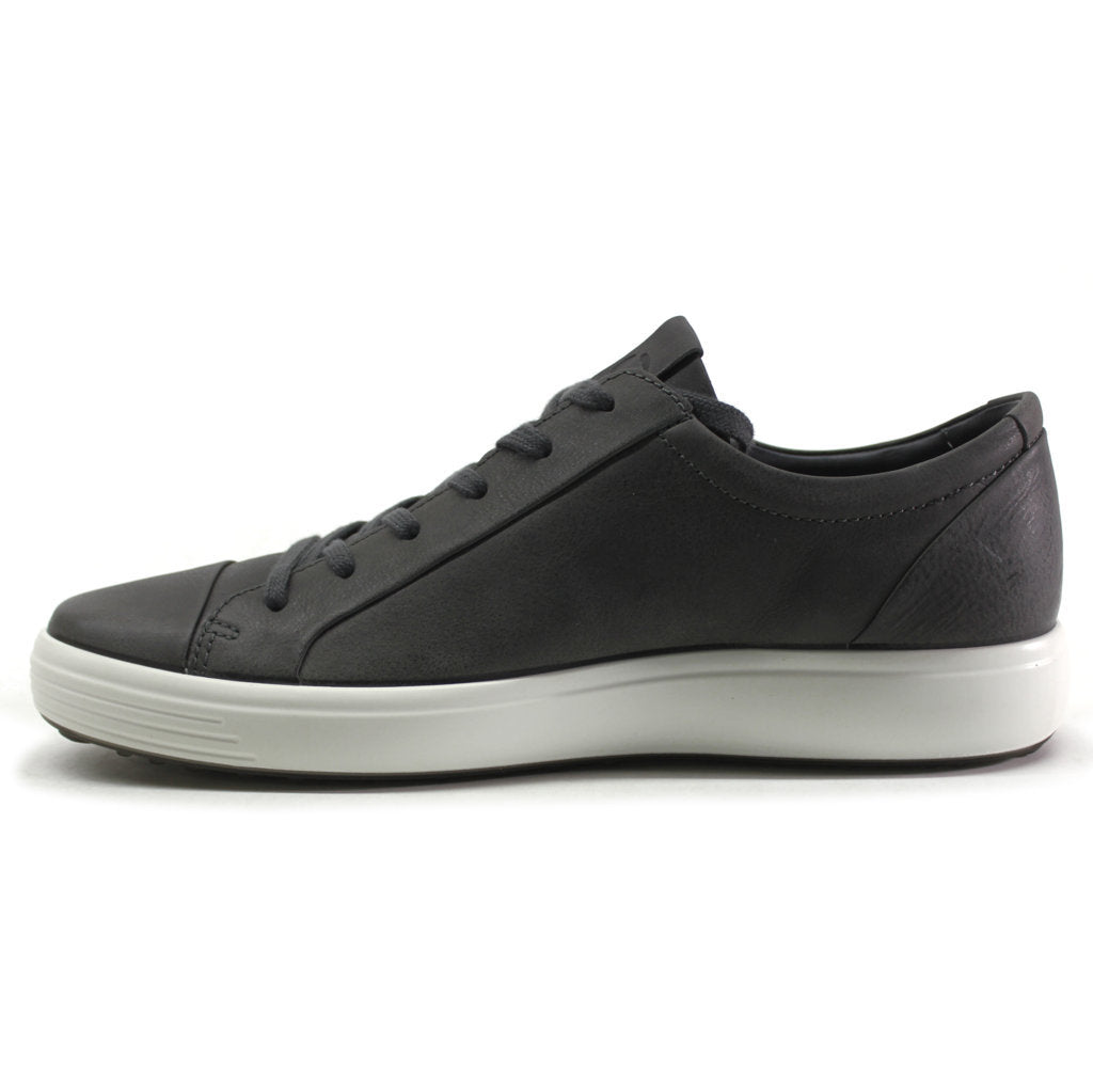 Ecco Soft 7 470364 Leather Mens Sneakers#color_titanium