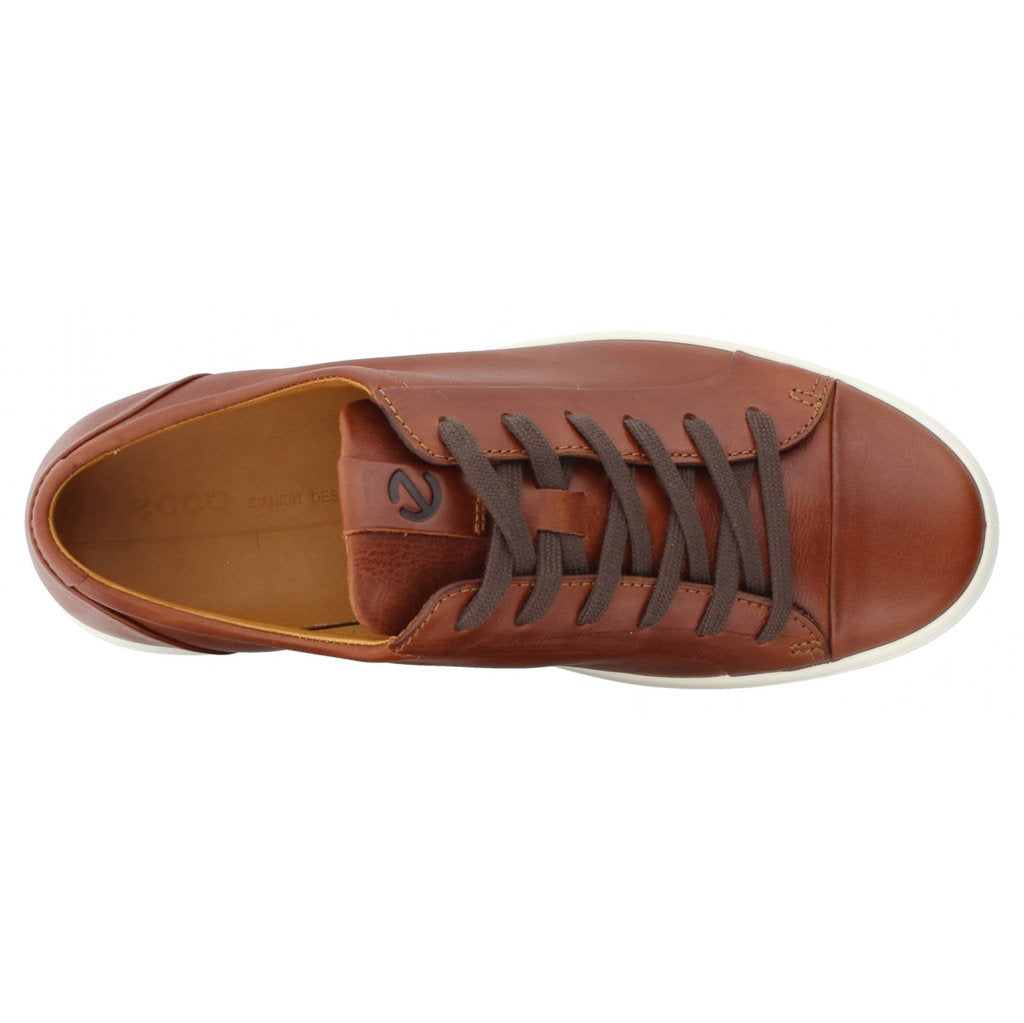 Ecco Soft 7 470364 Leather Mens Sneakers#color_cognac