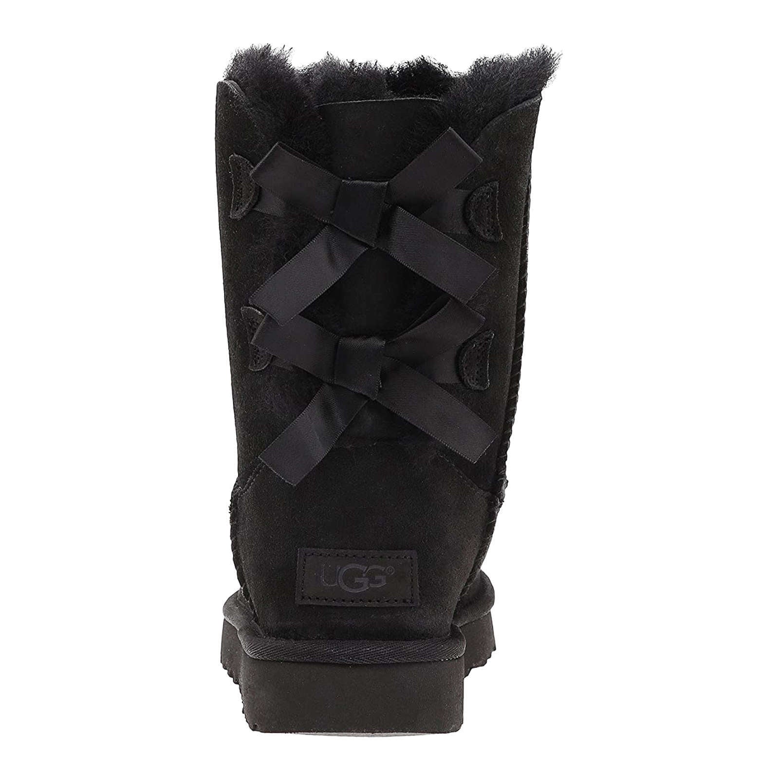 UGG Bailey Bow II Water Resistant Suede Sheepskin Women's Winter Boots#color_black